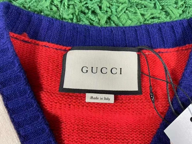 Gucci Gucci Red and blue stitching sweater 2503-Nextarrow Size US XL / EU 56 / 4 - 3 Thumbnail