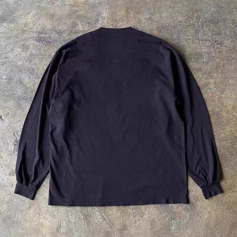 Japanese Brand Black Washed Vintage Cat Print Long-Sleeve T-Shirt Size US M / EU 48-50 / 2 - 2 Thumbnail
