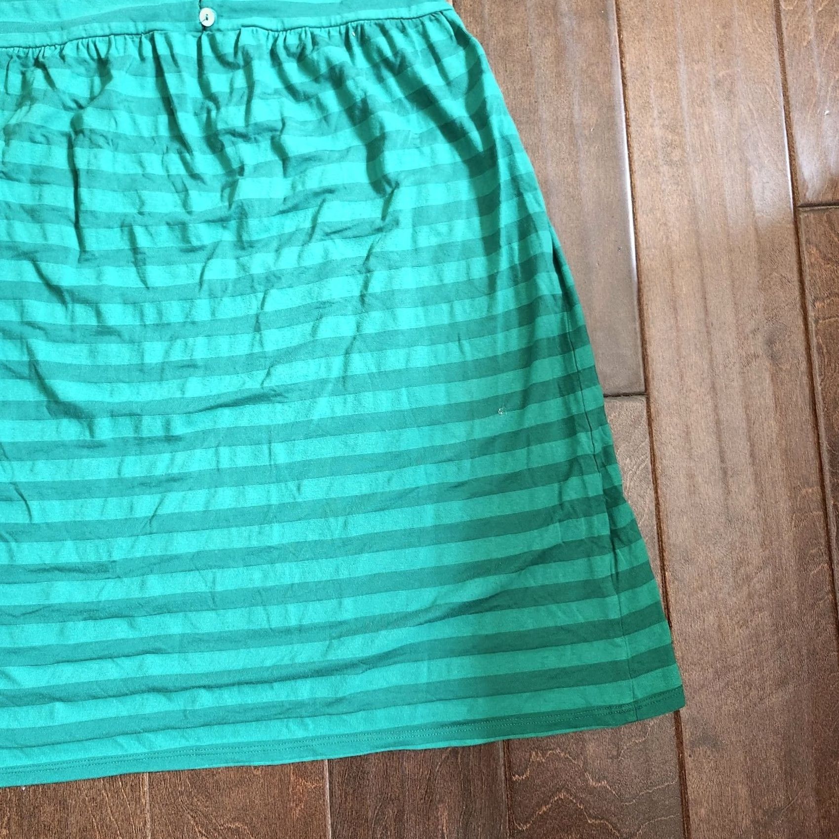 Vintage Eight Sixty Blouse Sleeveless Top Green Striped Pullover Women's M Casual, Travel, Party/Cocktail - Cotton Blend, Hand Wash Only, Regular Fit Size M / US 6-8 / IT 42-44 - 5 Thumbnail