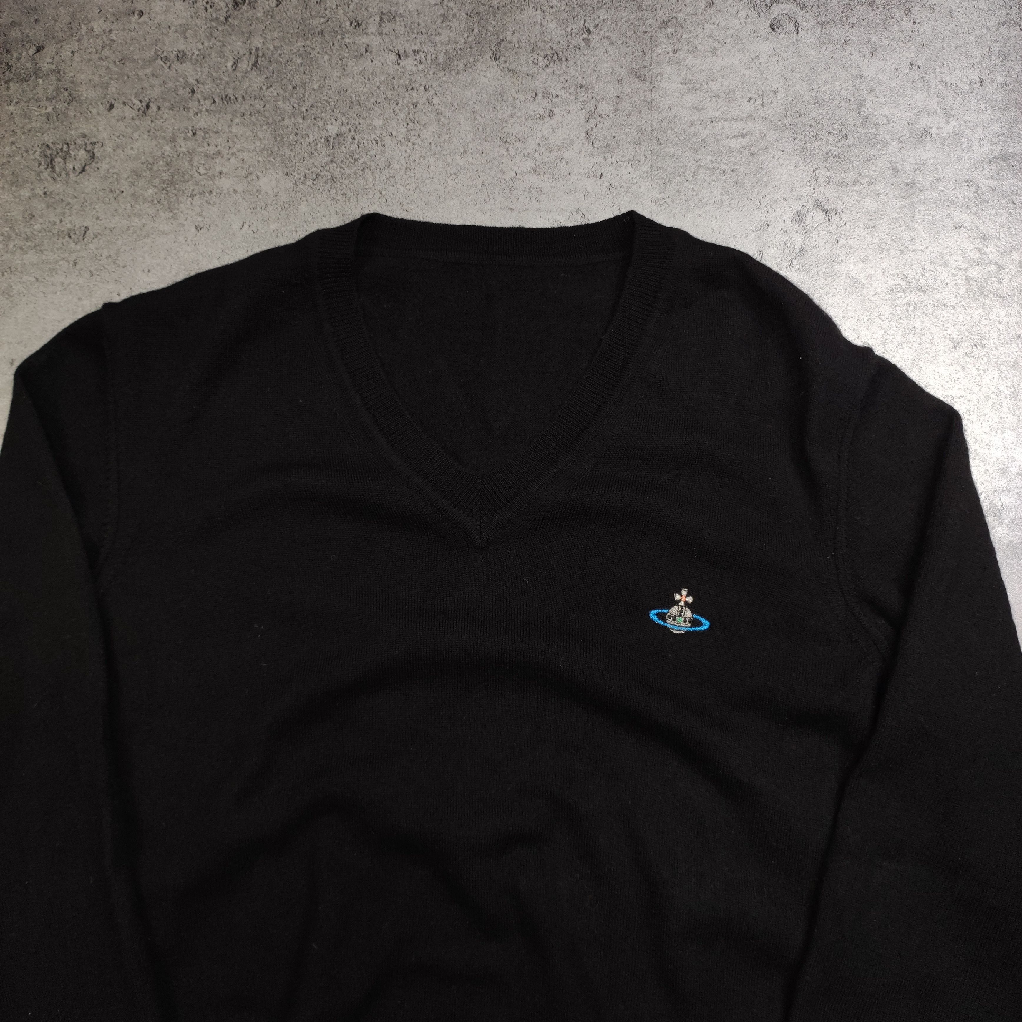 Vivienne Westwood RARE Vivienne Westwood Black Clasic Logo Wool Sweater Size US S / EU 44-46 / 1 - 3 Thumbnail