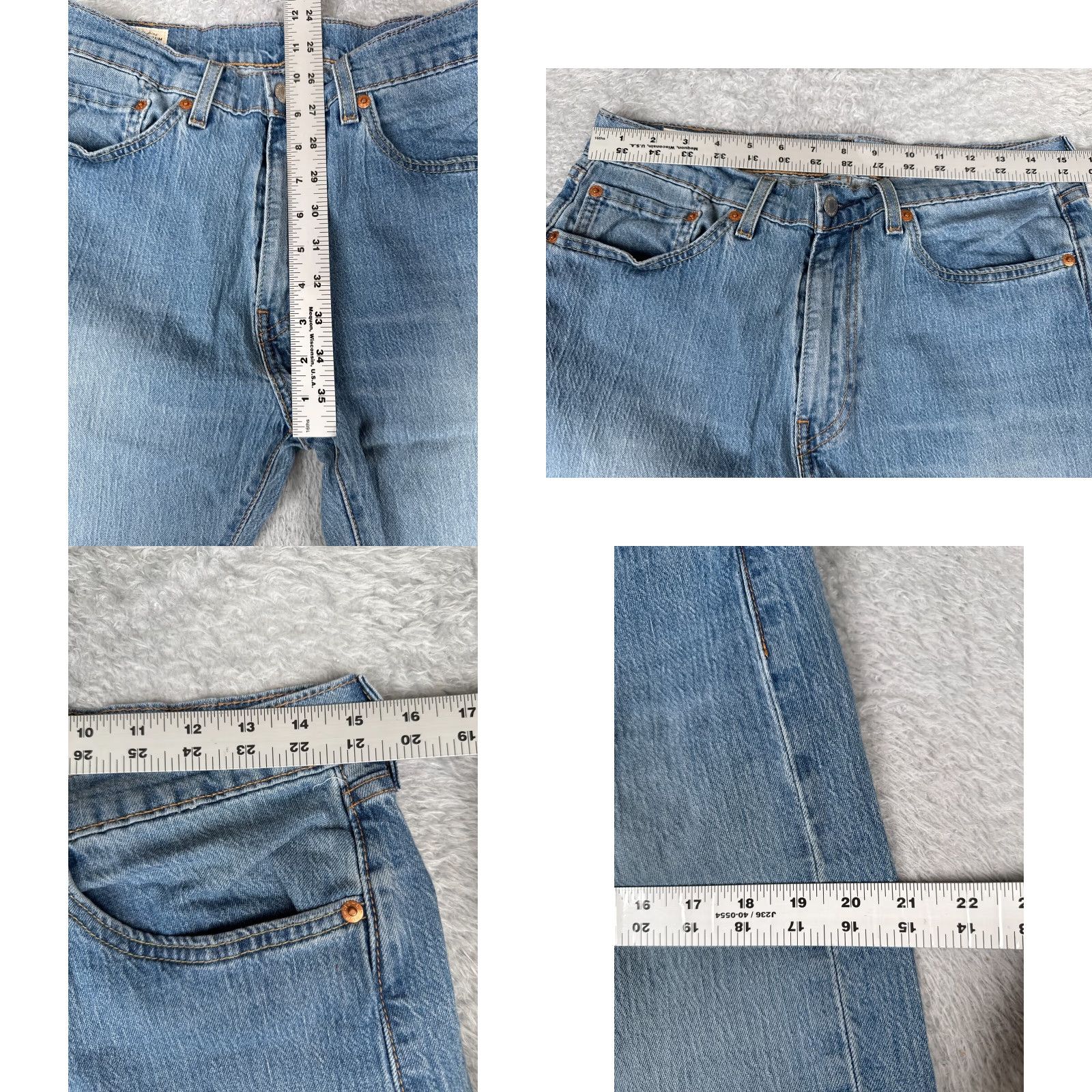 Levi's Levi's 505 Jeans Blue Denim Straight Jeans Women's Regular 32 30 Waist 31 Inseam Cotton Medium Wash Cotton Blend Costume? Size 24" / US 00 / IT 34 - 9 Thumbnail