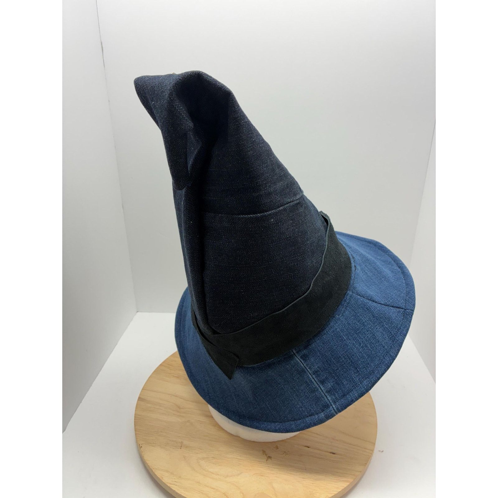 Other Handmade Wizard Hat Large – Denim Patchwork Witch Hat Size ONE SIZE - 6 Thumbnail