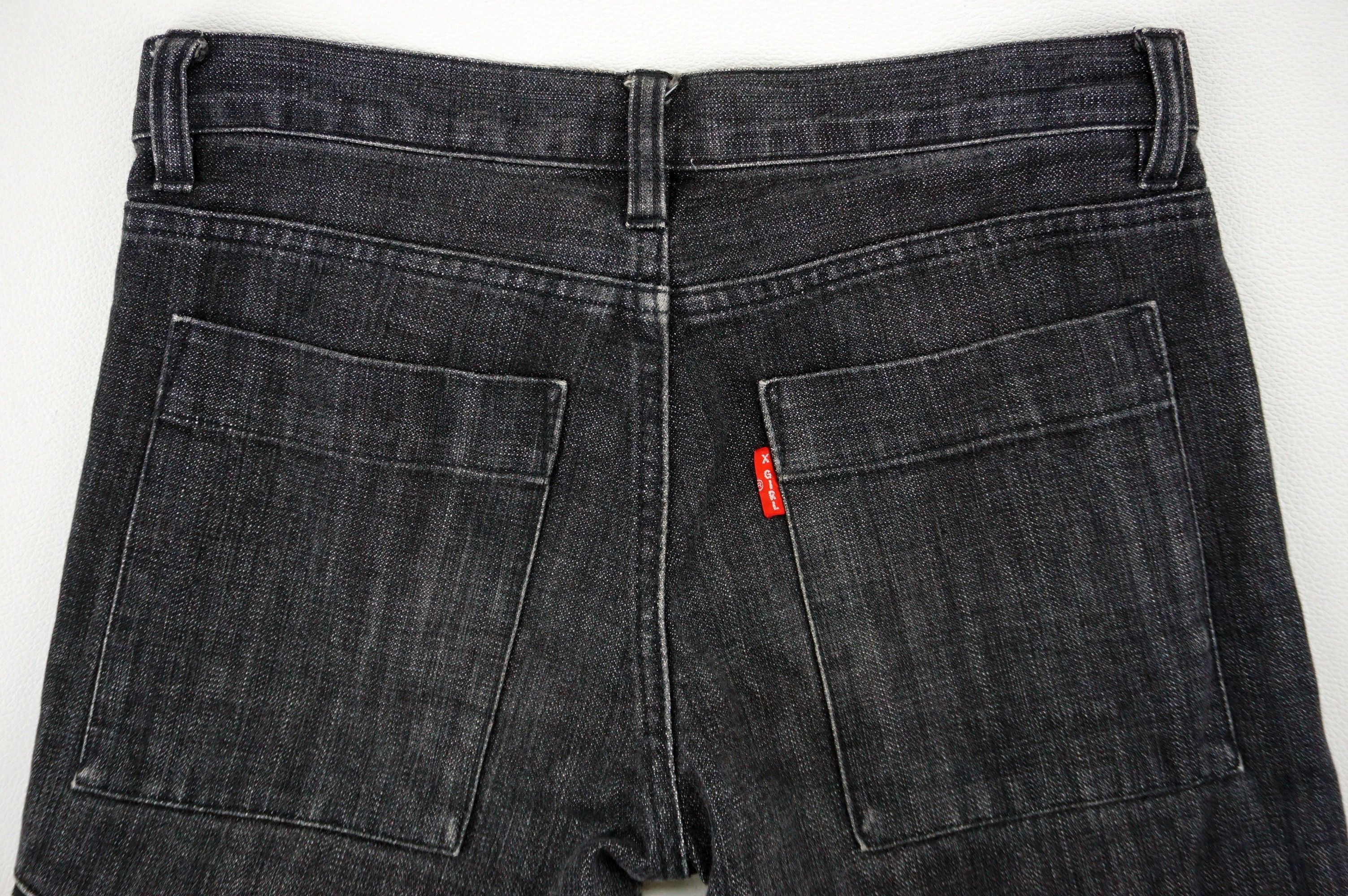 Japanese Brand X-Girl Jeans fits W29xL30 Multi Zipper Bondage Slim Denim Size 25" / US 0 / IT 36 - 8 Thumbnail