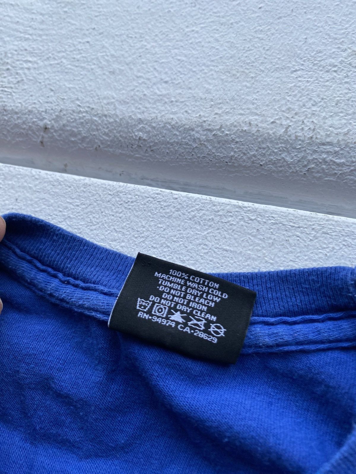 Stussy × Vintage 00s Stussy Worldwide Blue Tour 1980 Logo T Shirt Mens Small Size US S / EU 44-46 / 1 - 4 Thumbnail