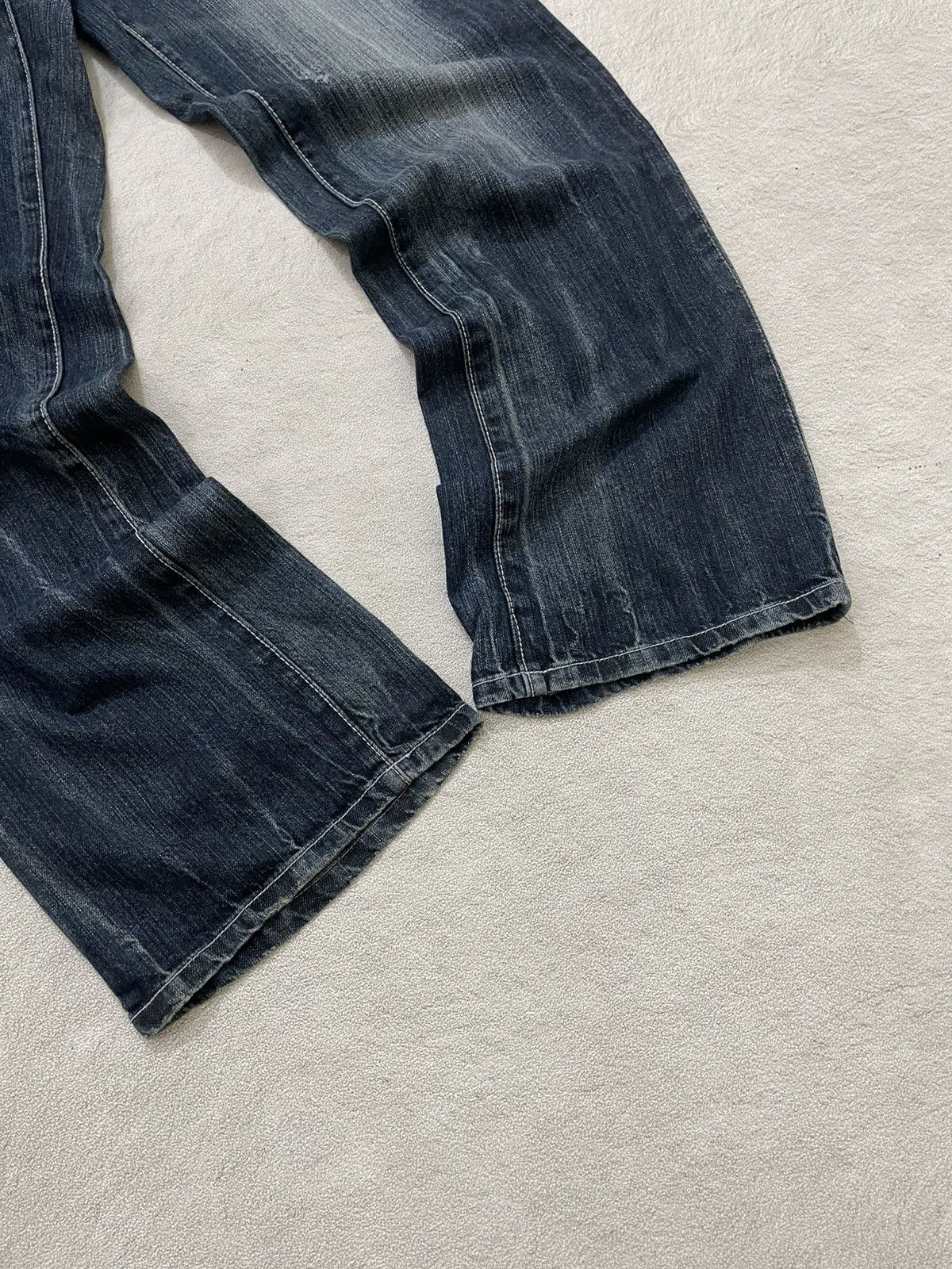 Number (N)ine 2000s Kapital Dark Indigo Denim Washed Distressed ifsix LGB Size US 31 - 4 Thumbnail