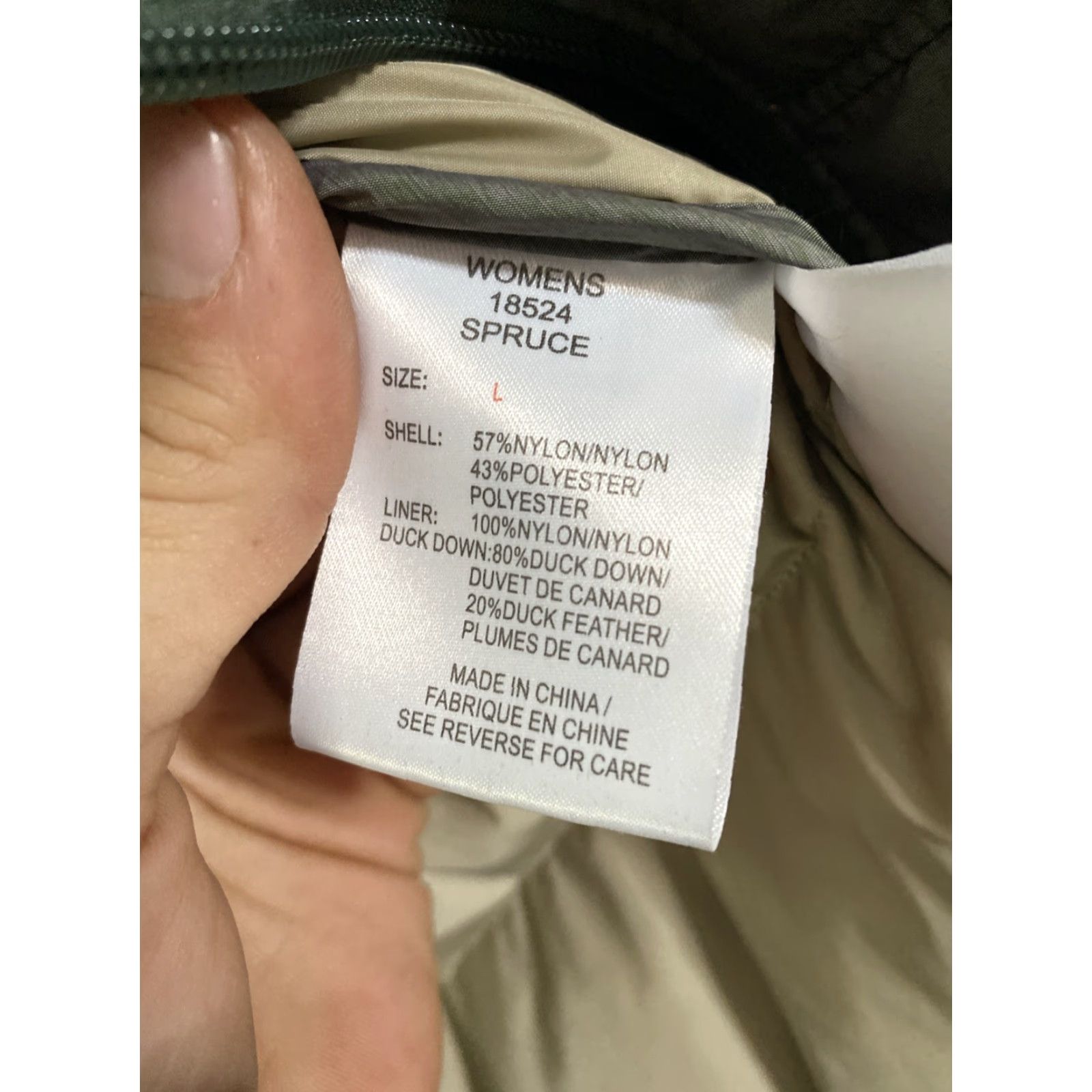 Vintage Woolrich Vest Womens Goose Down Puffer Hood Removable L Large Sage Green Woolrich Goose Down 18524 VN 23x28 Spruce Size L / US 10 / IT 46 - 4 Thumbnail
