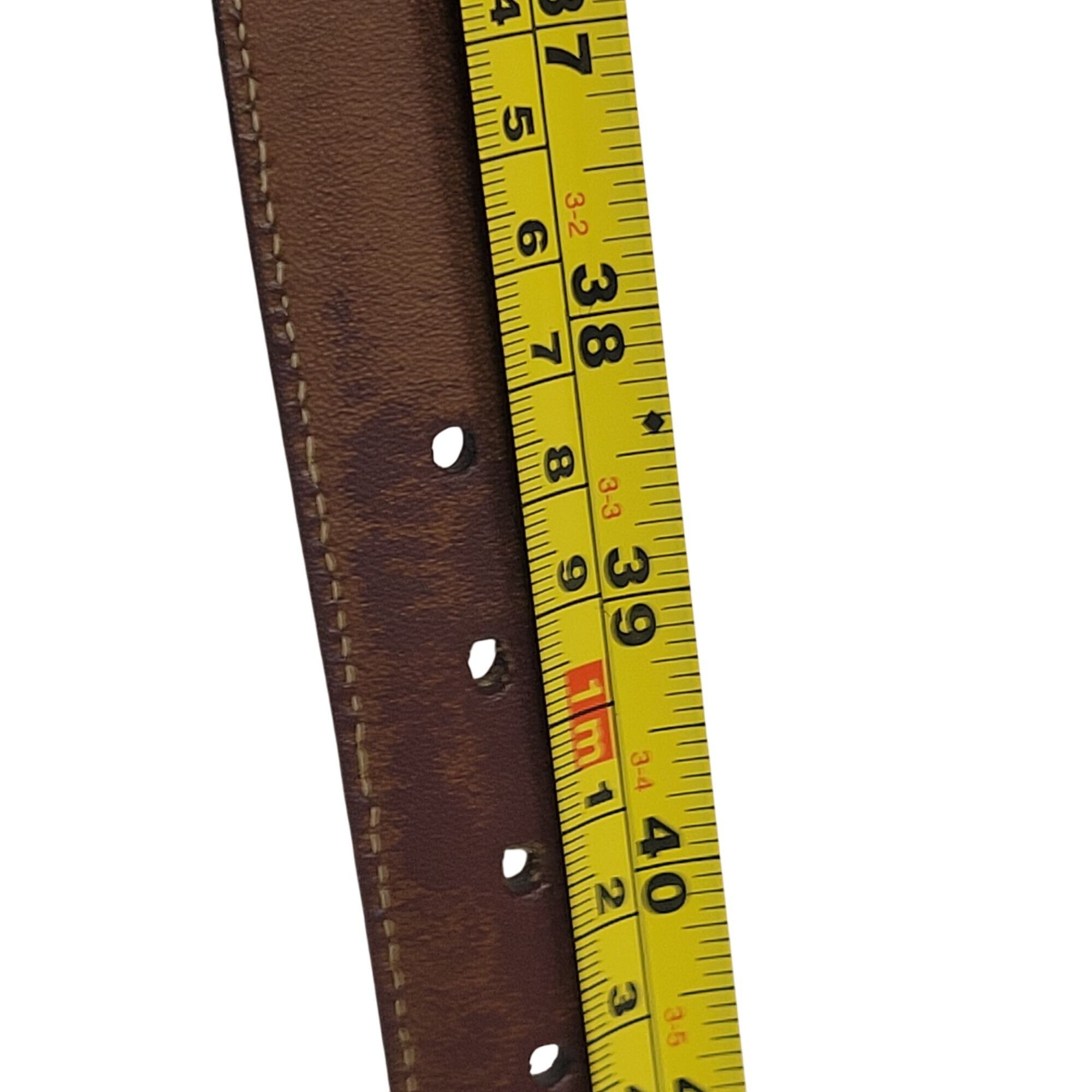 Trafalgar Trafalgar Handcrafted Cortina Leather Belt Gold Buckle 40" C Size 40 - 6 Thumbnail
