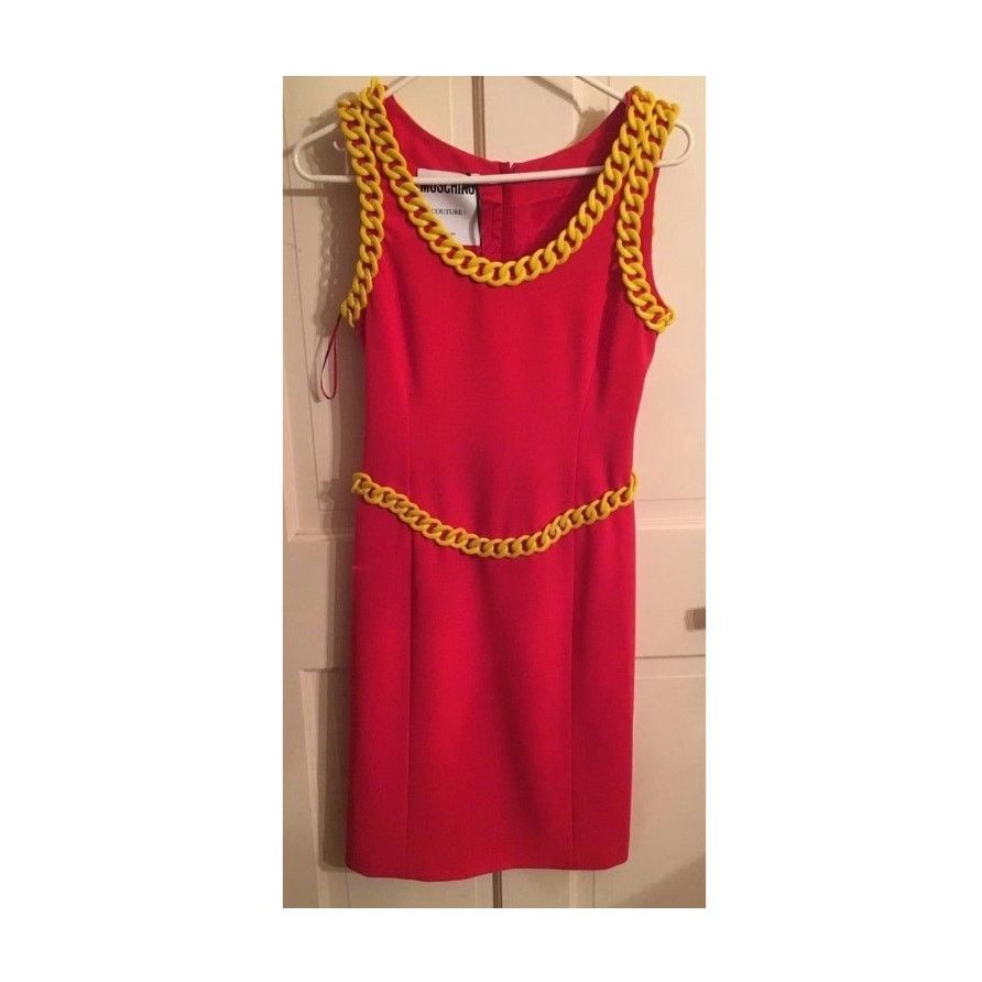 Moschino AW14 Moschino Couture Jeremy Scott McDonalds Belted Dress Size XS / US 0-2 / IT 36-38 - 5 Thumbnail