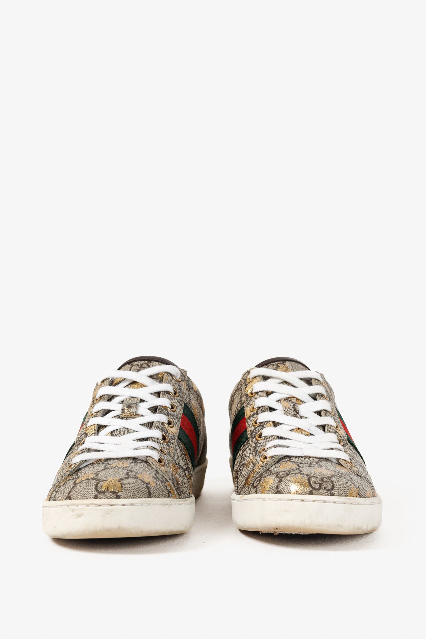 Gucci Gucci Ace GG Supreme Monogram Bee Sneakers Size US 7 / IT 37 - 2 Thumbnail