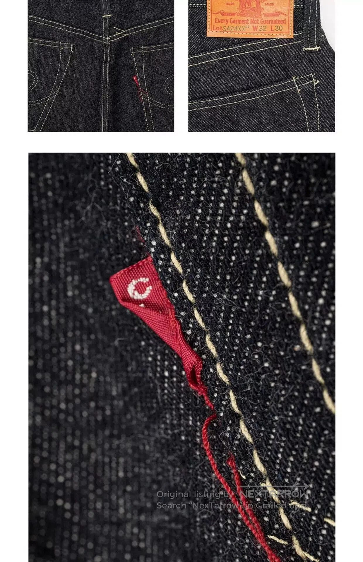Red Clouds Collective Redcloud WW2 Model S424XXst Denim Pants. Size US 32 / EU 48 - 4 Thumbnail