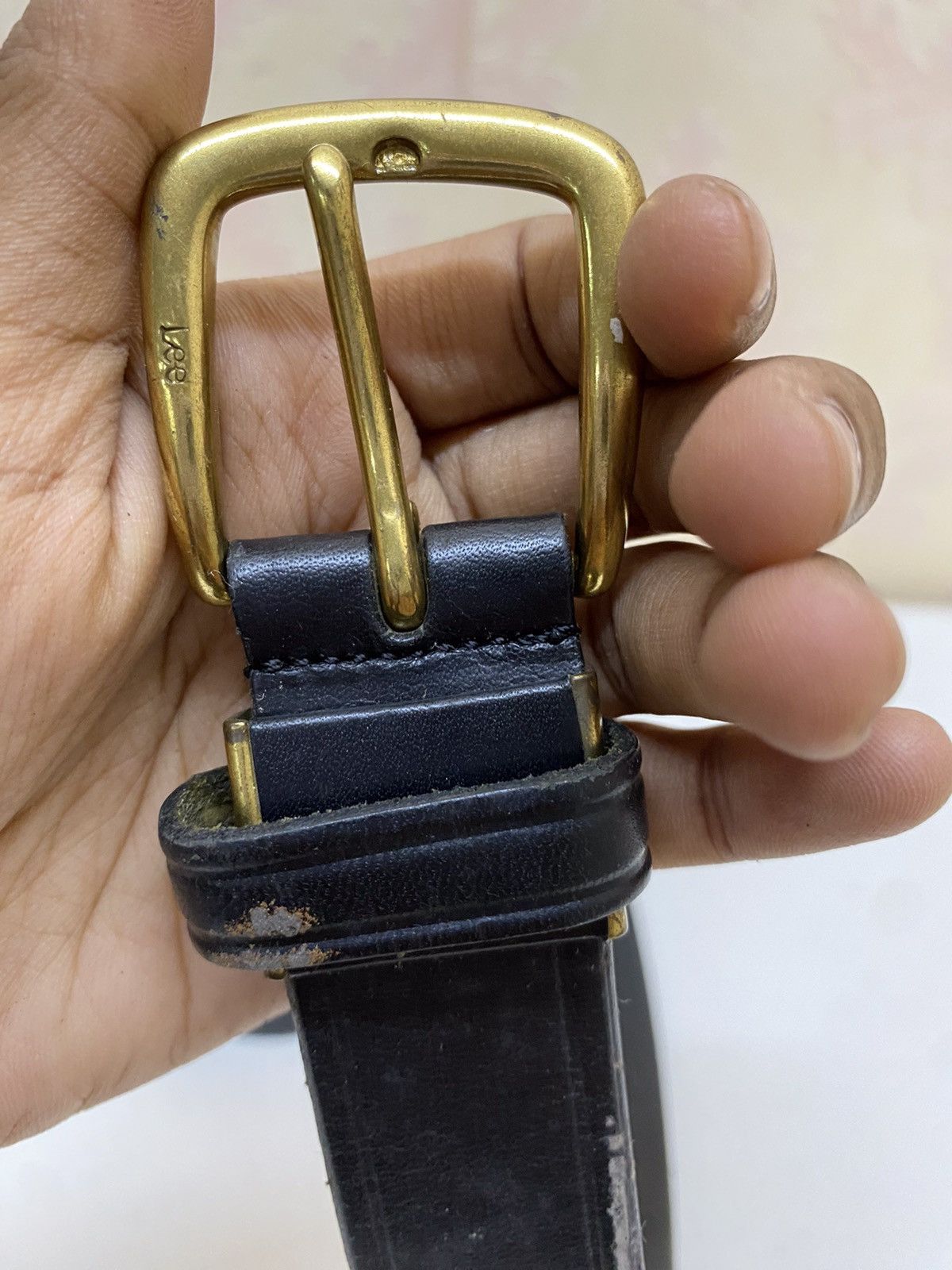 Leather × Lee Lee Leather Buckle Belt Size ONE SIZE - 2 Thumbnail