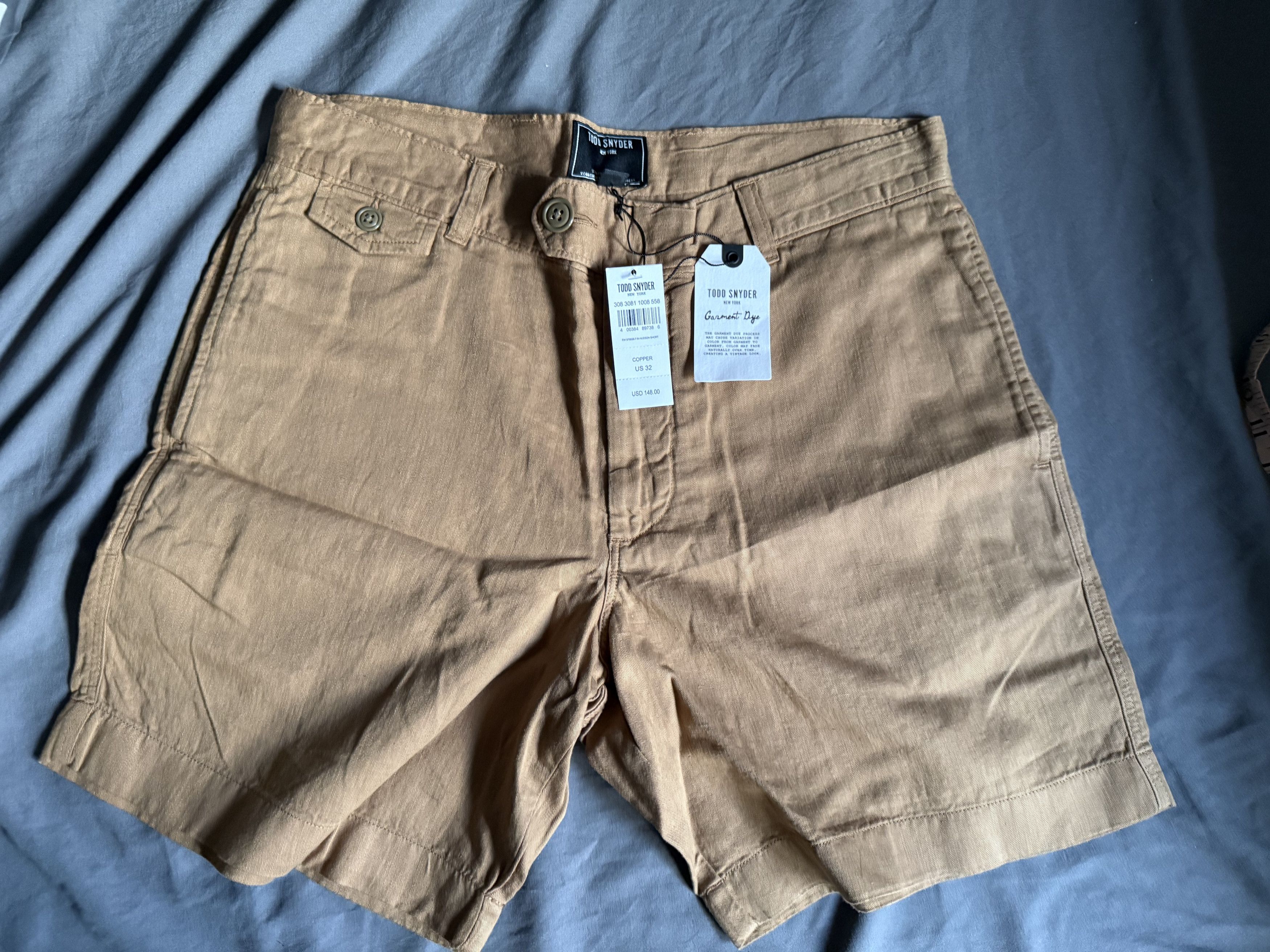 Todd Snyder Todd Snyder 7" Cotton-Linen Hudson Short COPPER $148 32" Size US 32 / EU 48 - 5 Thumbnail