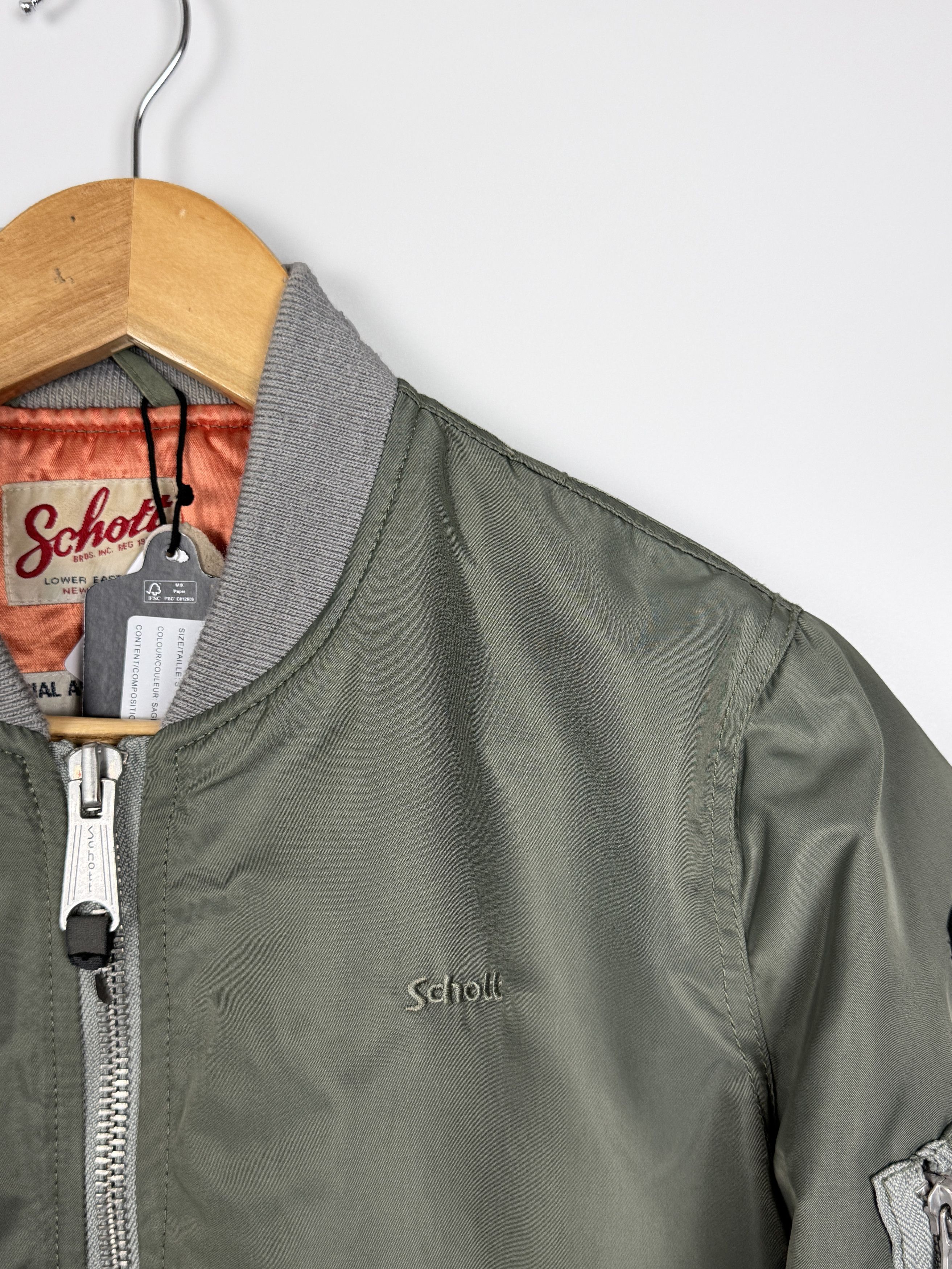 Schott NWT Schott by American College Bomber Jacket MA-1 Teflon Size S / US 4 / IT 40 - 3 Thumbnail