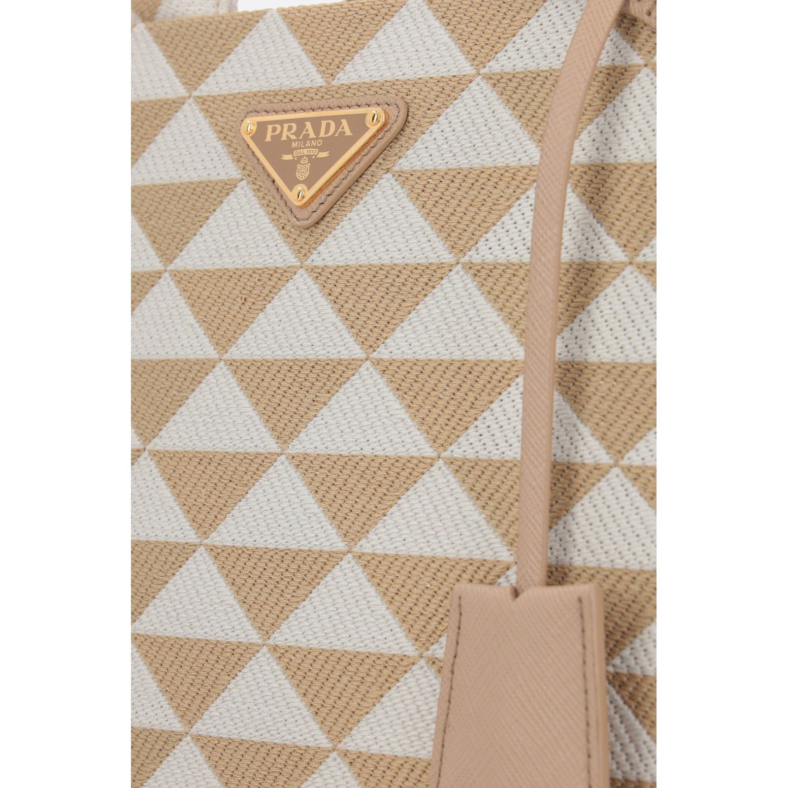 Prada PRADA Symbole Small Beige/Chalk White Top Handle Bag New & A Size ONE SIZE - 4 Thumbnail