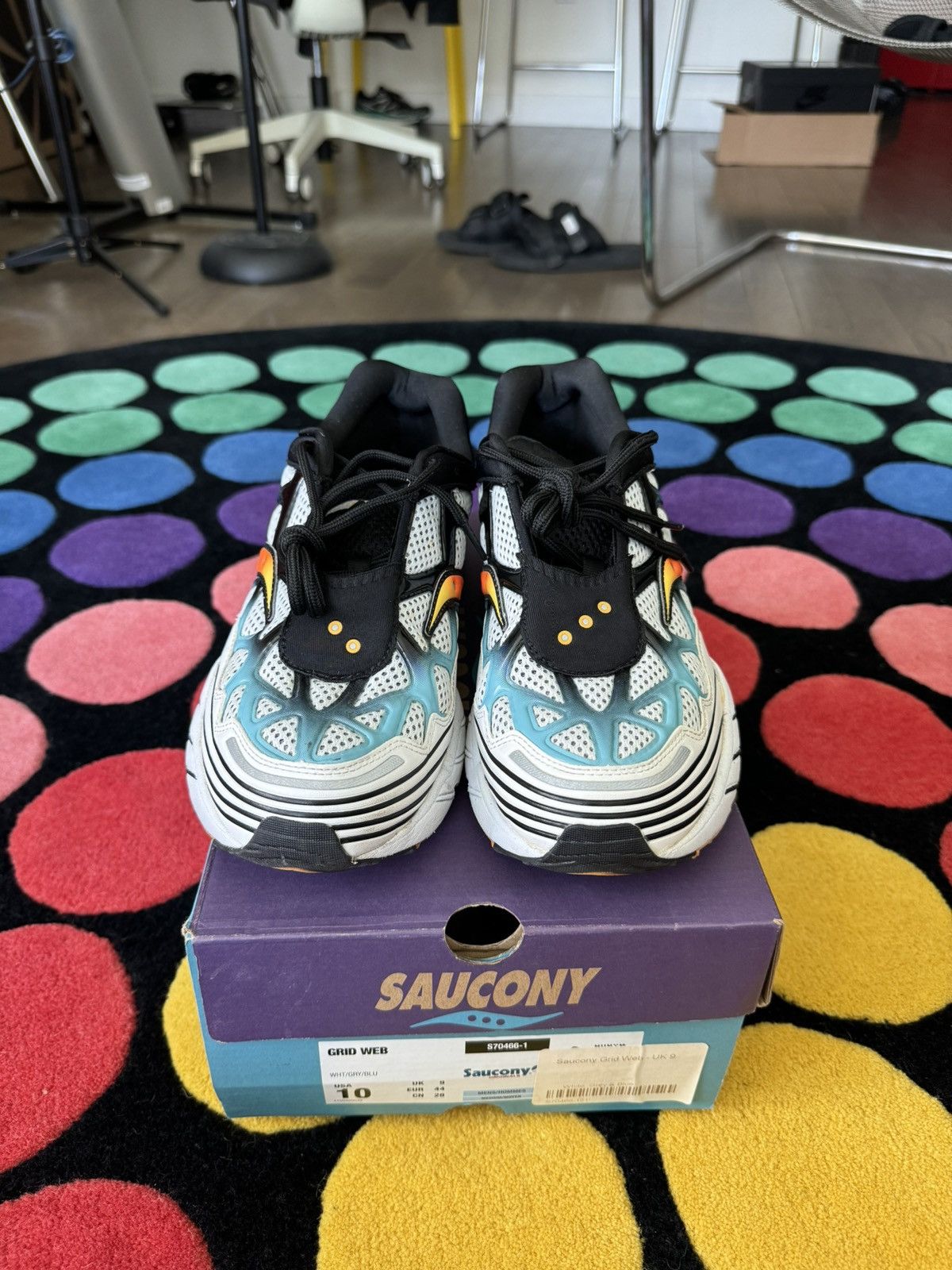 Saucony Grid Web white/gry/blue sz 10