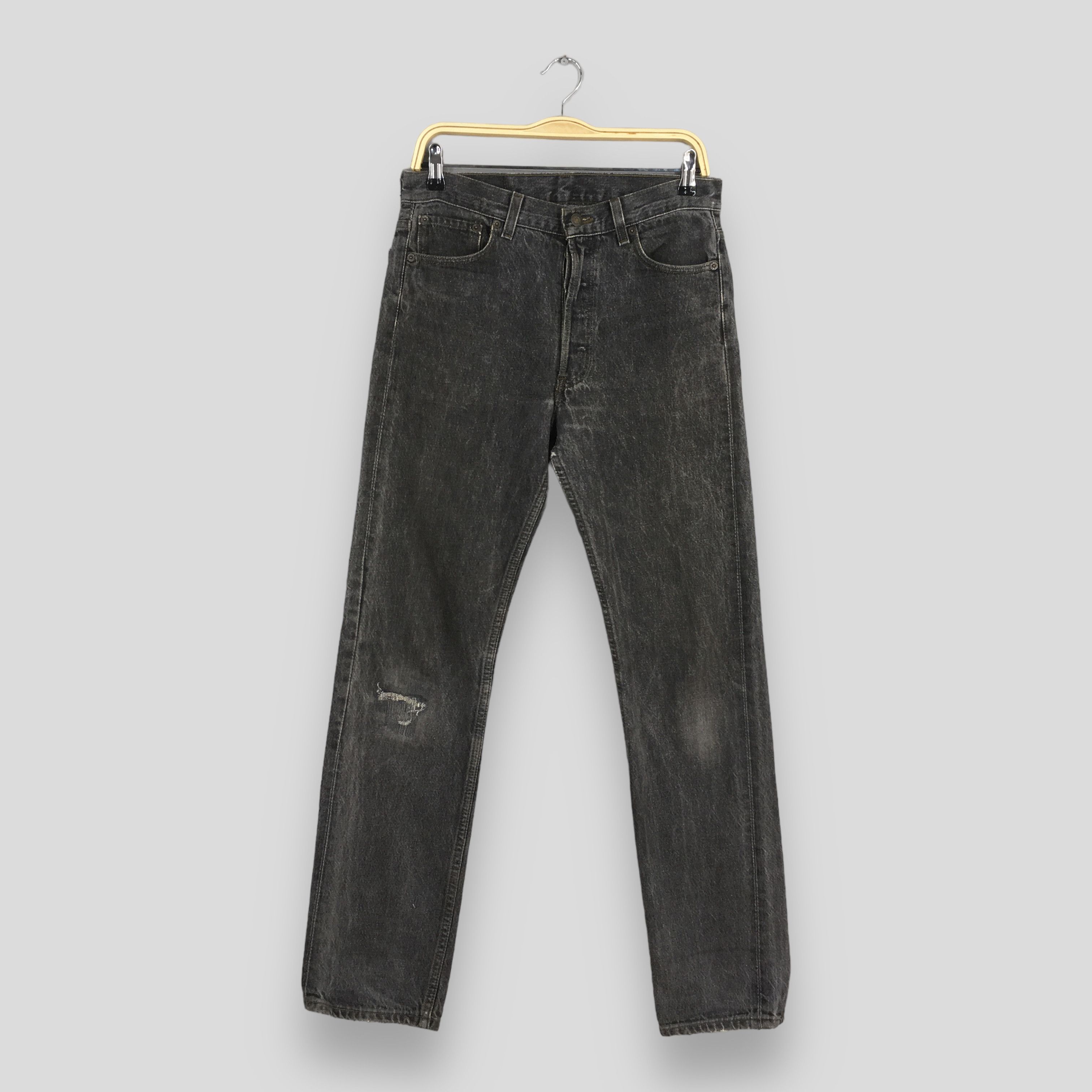 Levi's Size 30x30Vintage 90s Levi's 501 Faded Black Jeans S649 Size US 30 / EU 46 - 1 Thumbnail