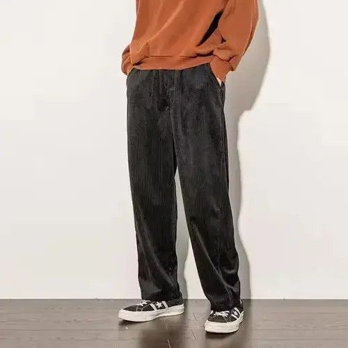 VIBE Black Corduroy Straight Leg Pants Trousers Size US 30 / EU 46 - 3 Thumbnail