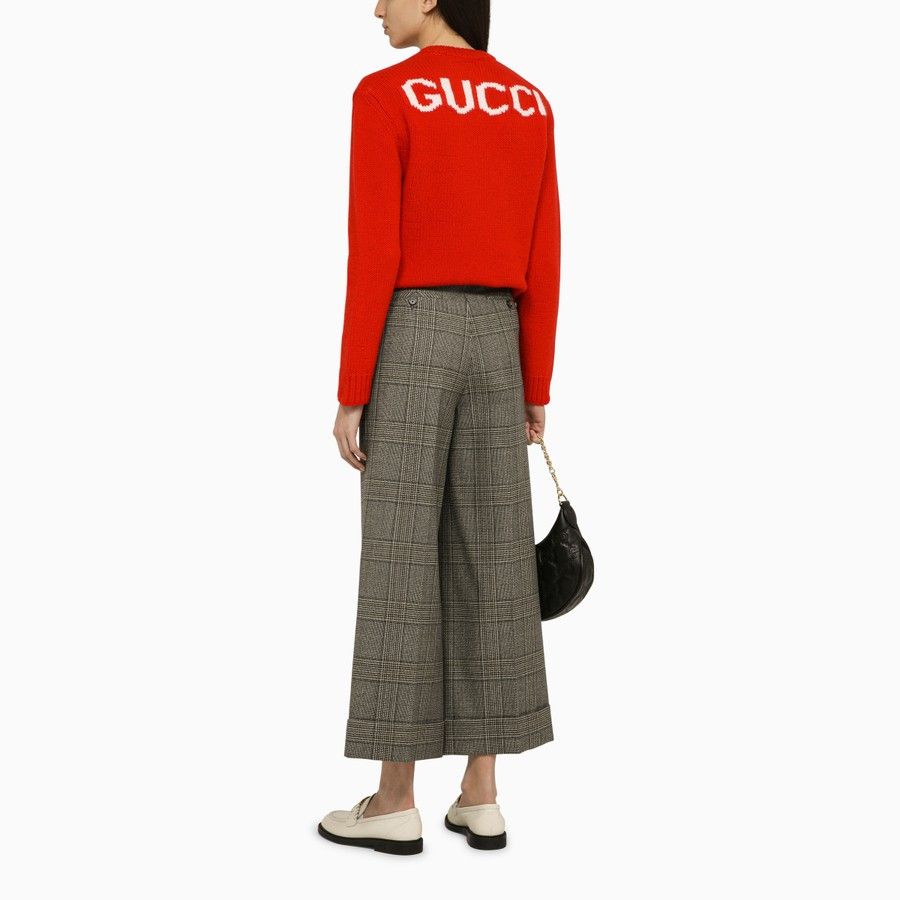 Gucci o1d2blof0824 Wool Sweater With Logo in Red Size XXS / US 00 / IT 34 - 2 Thumbnail