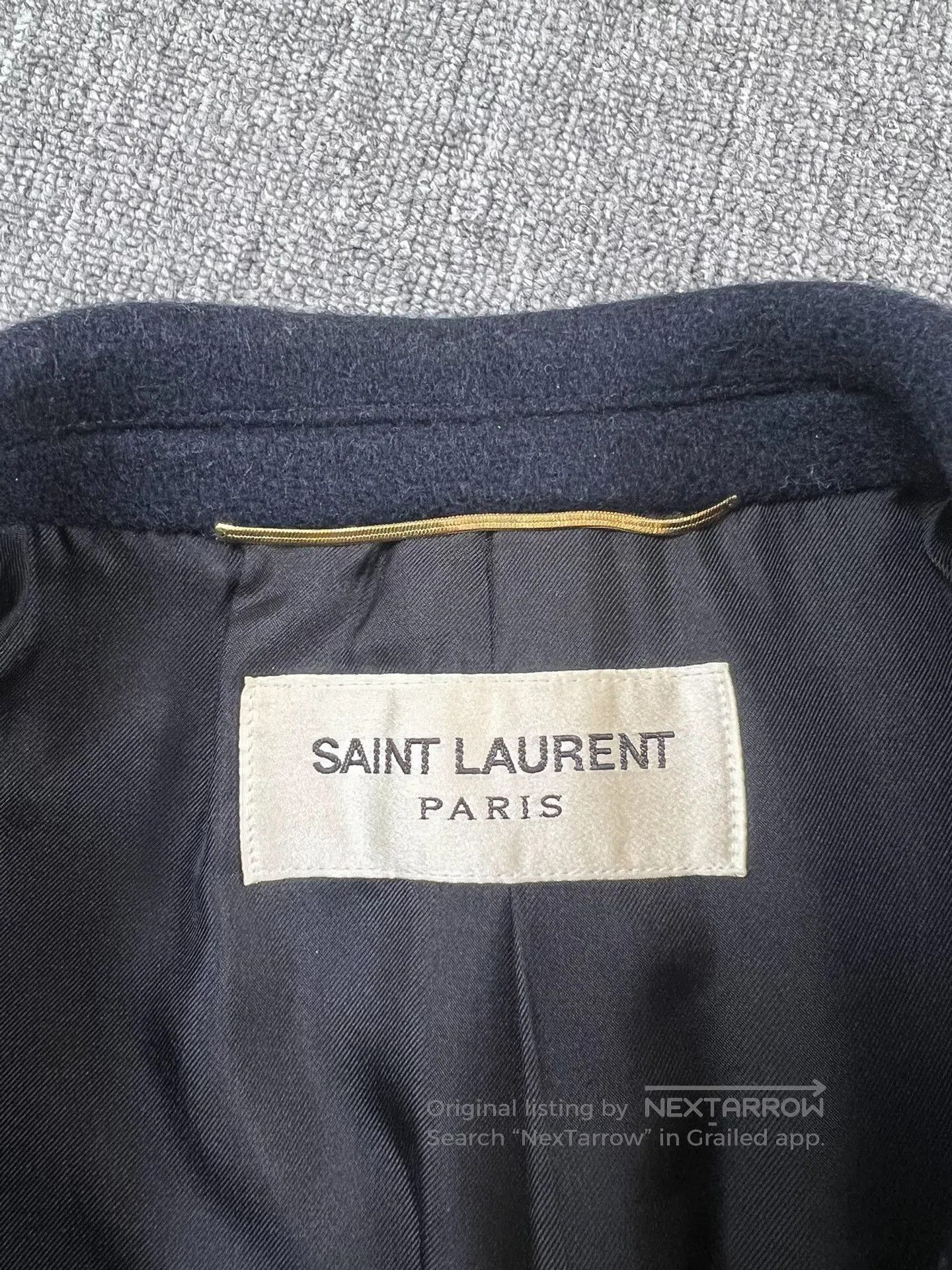Saint Laurent Paris Saint Laurent Navy Double-Breasted Coat. Size US M / EU 48-50 / 2 - 3 Thumbnail