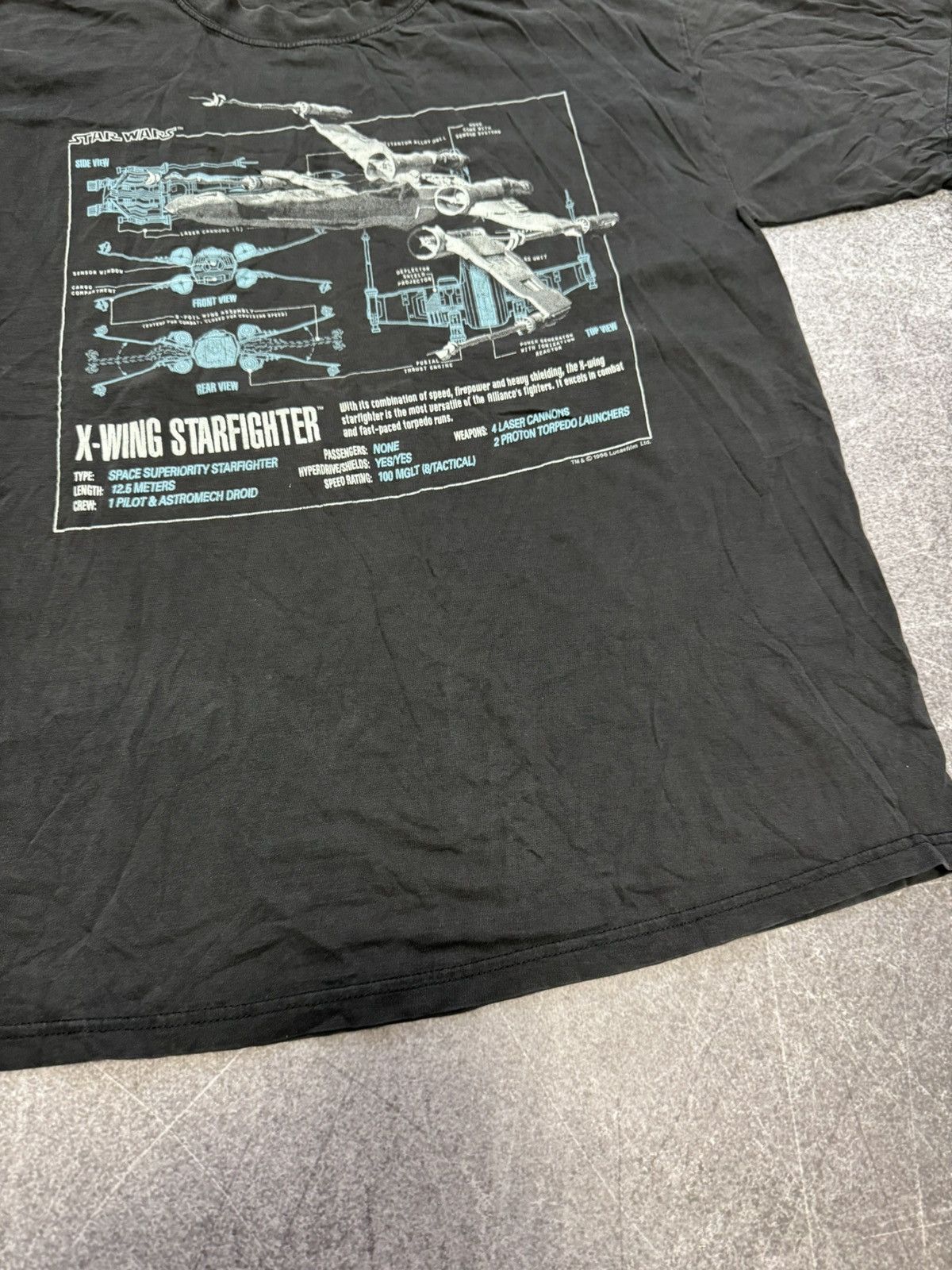 Star Wars Vintage 1996 Star Wars X-Wing StarFighter Shirt Celebrity Size US XL / EU 56 / 4 - 9 Thumbnail