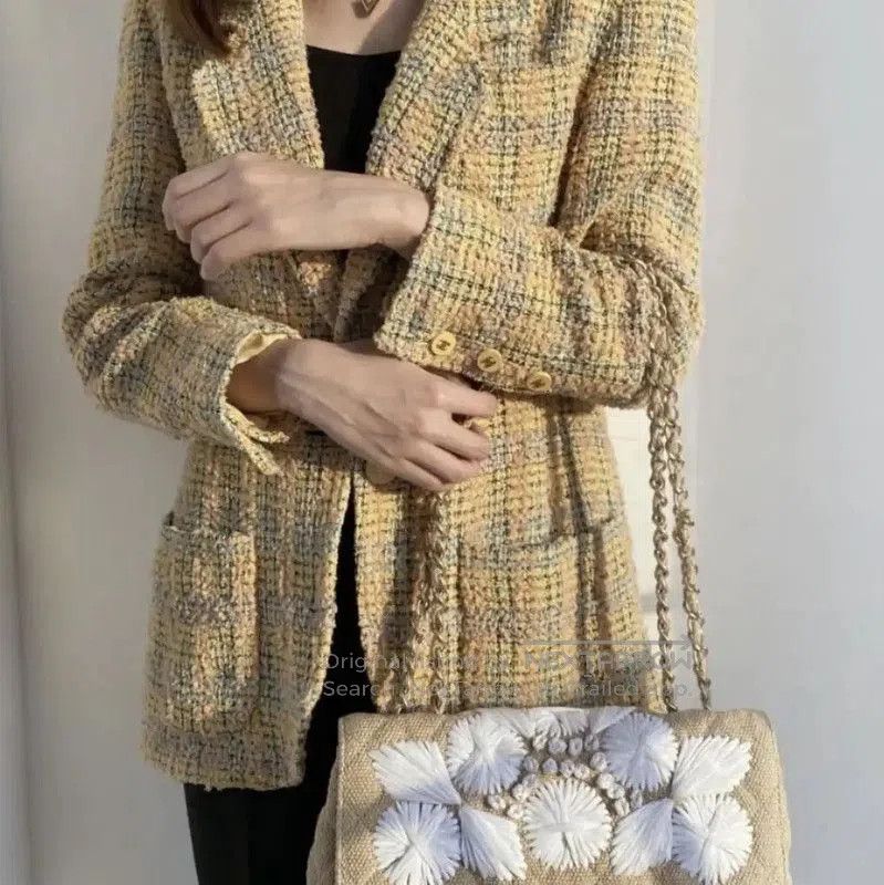 Chanel Chanel Yellow Wool Women's Jacket . Size XL / US 12-14 / IT 48-50 - 8 Thumbnail