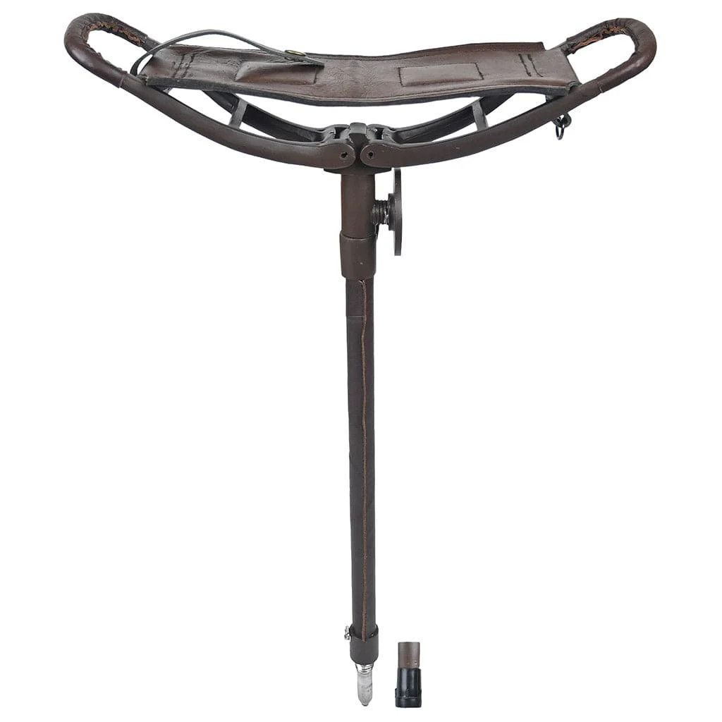 Leather × Other Shooting Stick Spectator Leather Walking Seat Coffee Brown Size 40 - 1 Thumbnail