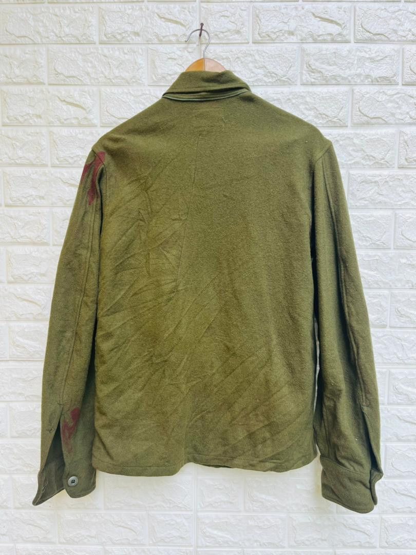 Vintage Vintage 40s Military Army Wool Jacket Designer Fashion Style Size US M / EU 48-50 / 2 - 2 Thumbnail