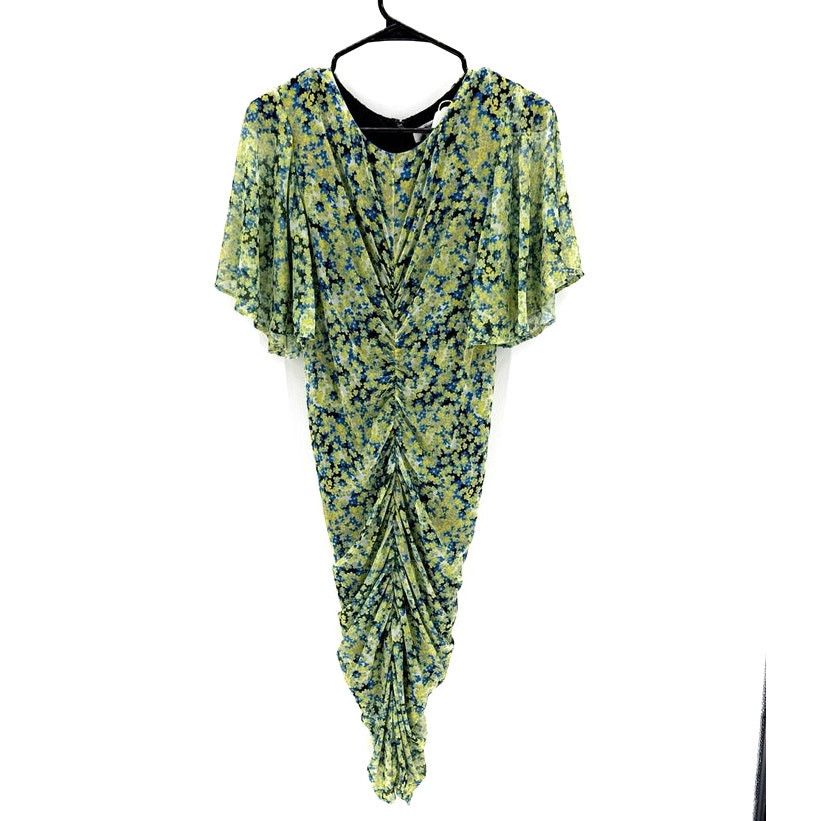 Other Saunders Collective floral mesh ruched midi dress size 10 Size L / US 10 / IT 46 - 1 Thumbnail