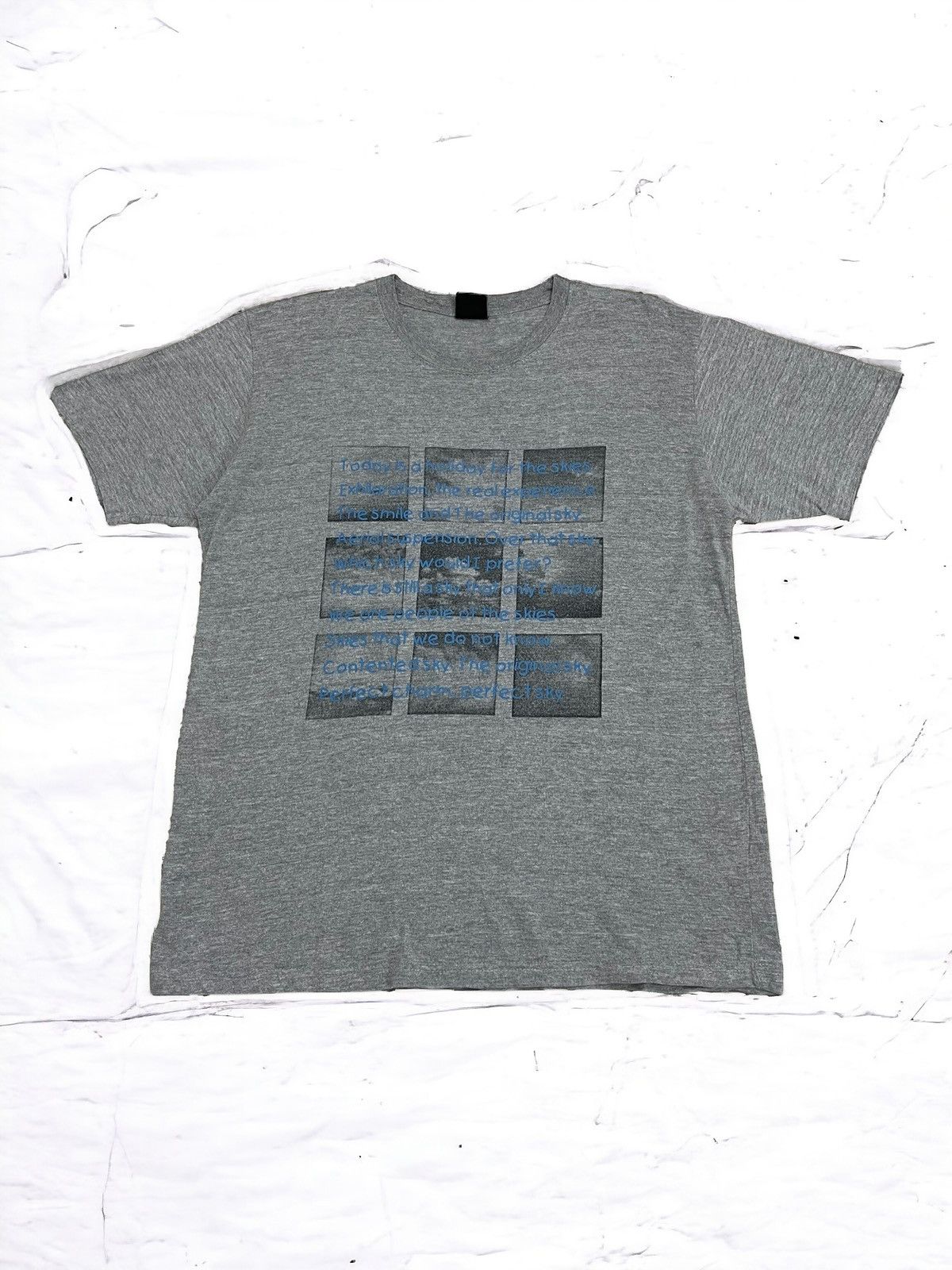 Japanese Brand Dealetti Sky Photo Tee Life Poem Size US L / EU 52-54 / 3 - 1 Thumbnail