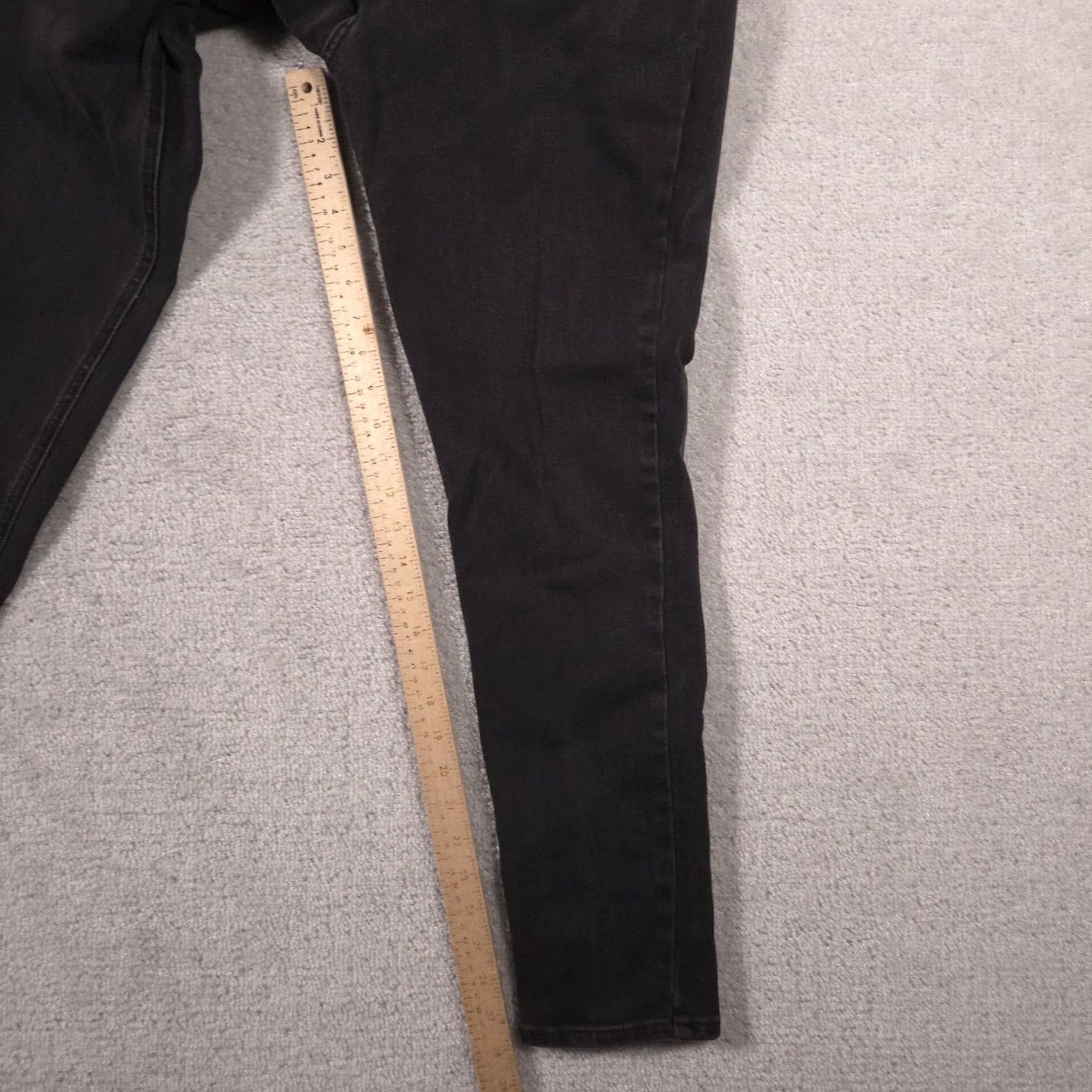 Lee Lee Jeans Womens 12 Gray Charcoal Wash Slim Fit Mid Rise Skinny Leg Stretch Size 34" / US 12 / IT 48 - 7 Thumbnail