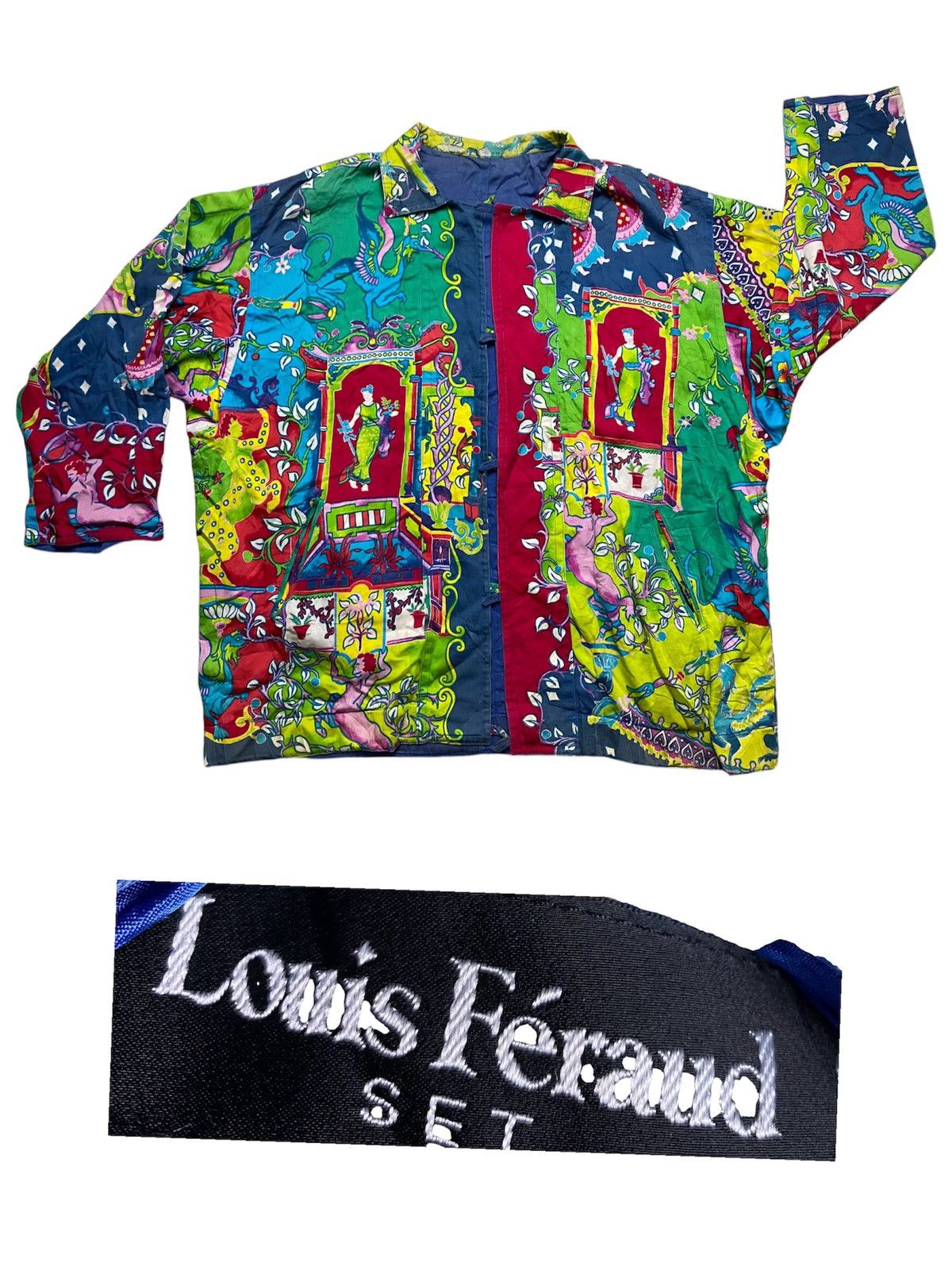 Louis Feraud LOUIS FERAUD PARIS Psychedelic Abstract Blouse Shirt Size US XXL / EU 58 / 5 - 1 Thumbnail