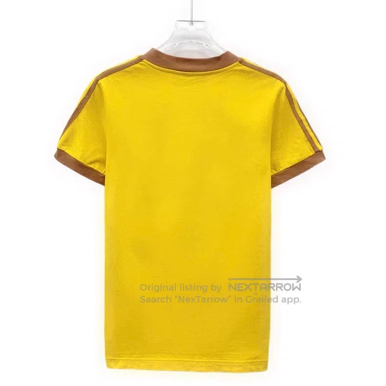 Gucci Gucci Yellow logo letter print cotton V-neck short-sleeved Size M / US 6-8 / IT 42-44 - 2 Thumbnail