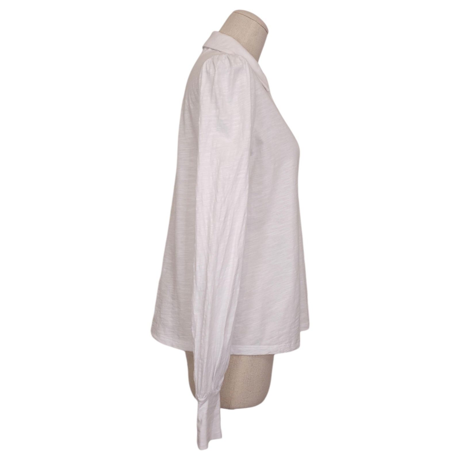 Boden Boden Split Neck Polo Shirt Cotton White Sz 6 Size M / US 6-8 / IT 42-44 - 4 Thumbnail