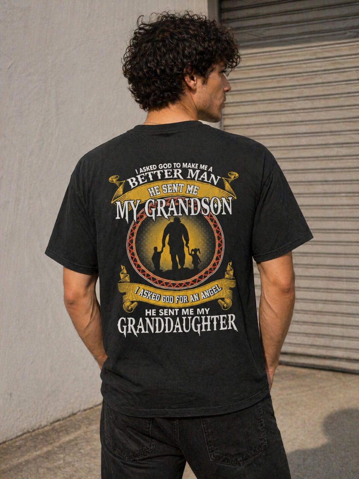 Fruit Of The Loom Grandpa Gift T-Shirt “Better Man / Grandson Granddaughter” Size US XL / EU 56 / 4 - 1 Thumbnail