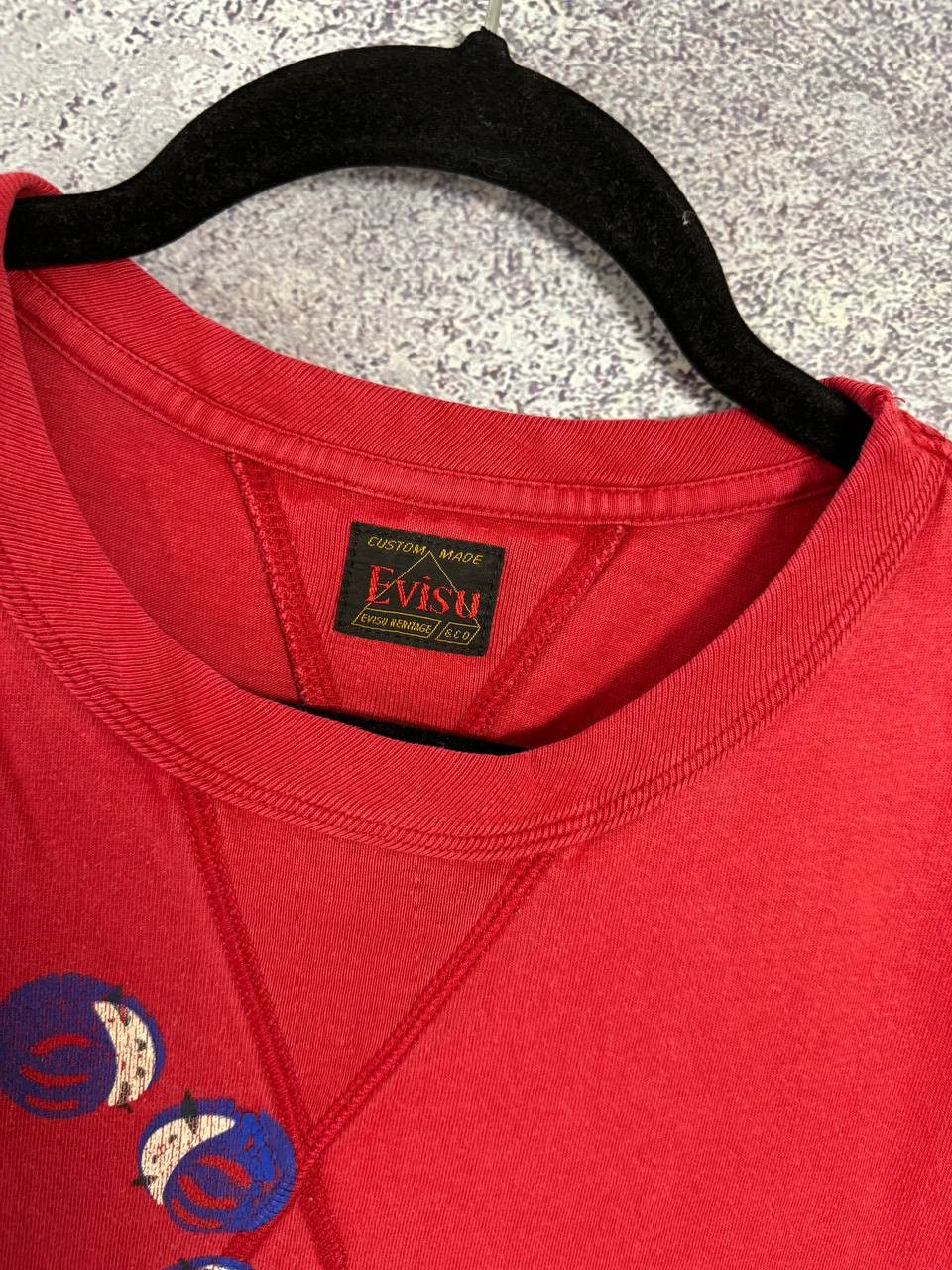 Evisu × Vintage Vintage Evisu Big Logo Red Tee y2k Large Size US L / EU 52-54 / 3 - 9 Thumbnail