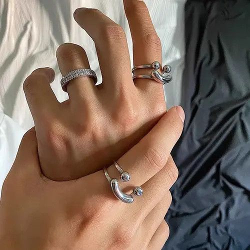 Designer Retro punk rings Size ONE SIZE - 3 Thumbnail