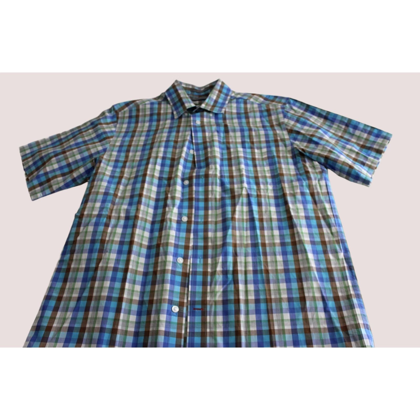 Cremieux Daniel Cremieux Multi Color Plaid Pocket SHORT SLEEVE BUTTON UP SHIRT Medium Size US M / EU 48-50 / 2 - 1 Thumbnail