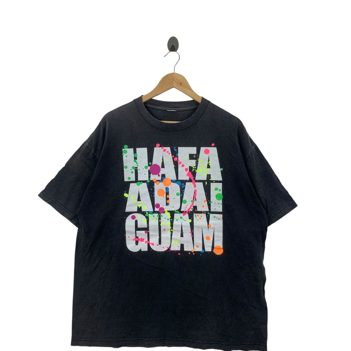 Vintage Vintage HAFA ADAI GUAM Paint Splatter Design Natural Sun Size US XL / EU 56 / 4 - 5 Thumbnail