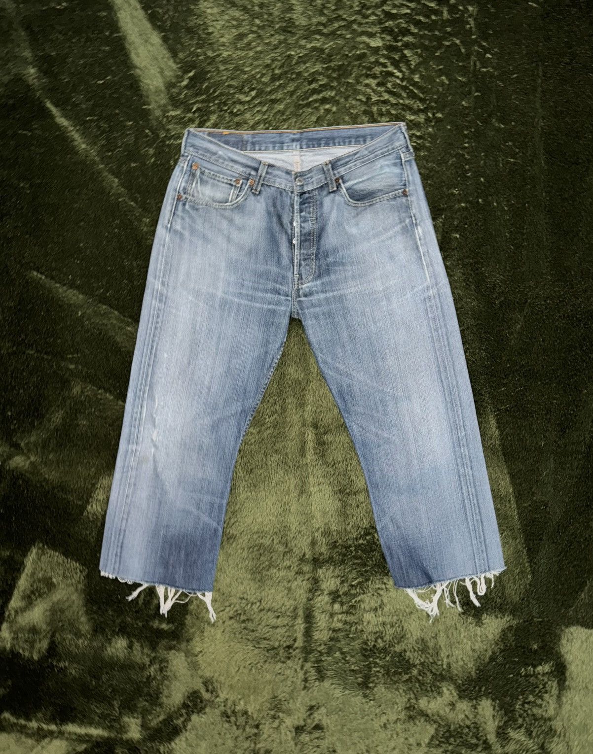 Levi's [W33/L32] Levi’s 501 Eu Release Cut-Off Vintage Wash Denim Size US 33 - 1 Thumbnail