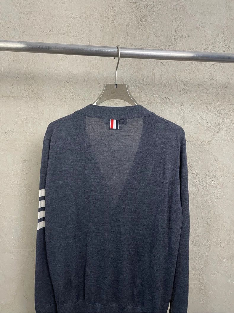 Thom Browne Thom Browne Size 36 Dark gray four-striped wool knitted ca Size US M / EU 48-50 / 2 - 4 Thumbnail