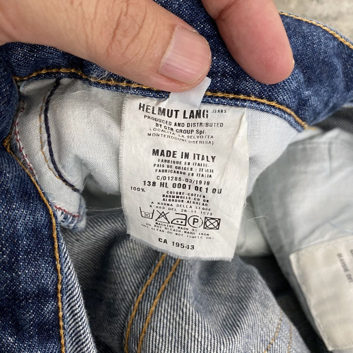 Helmut Lang SS99 Archive Helmut Lang Classic Cut Denim Jeans Size US 29 - 15 Thumbnail