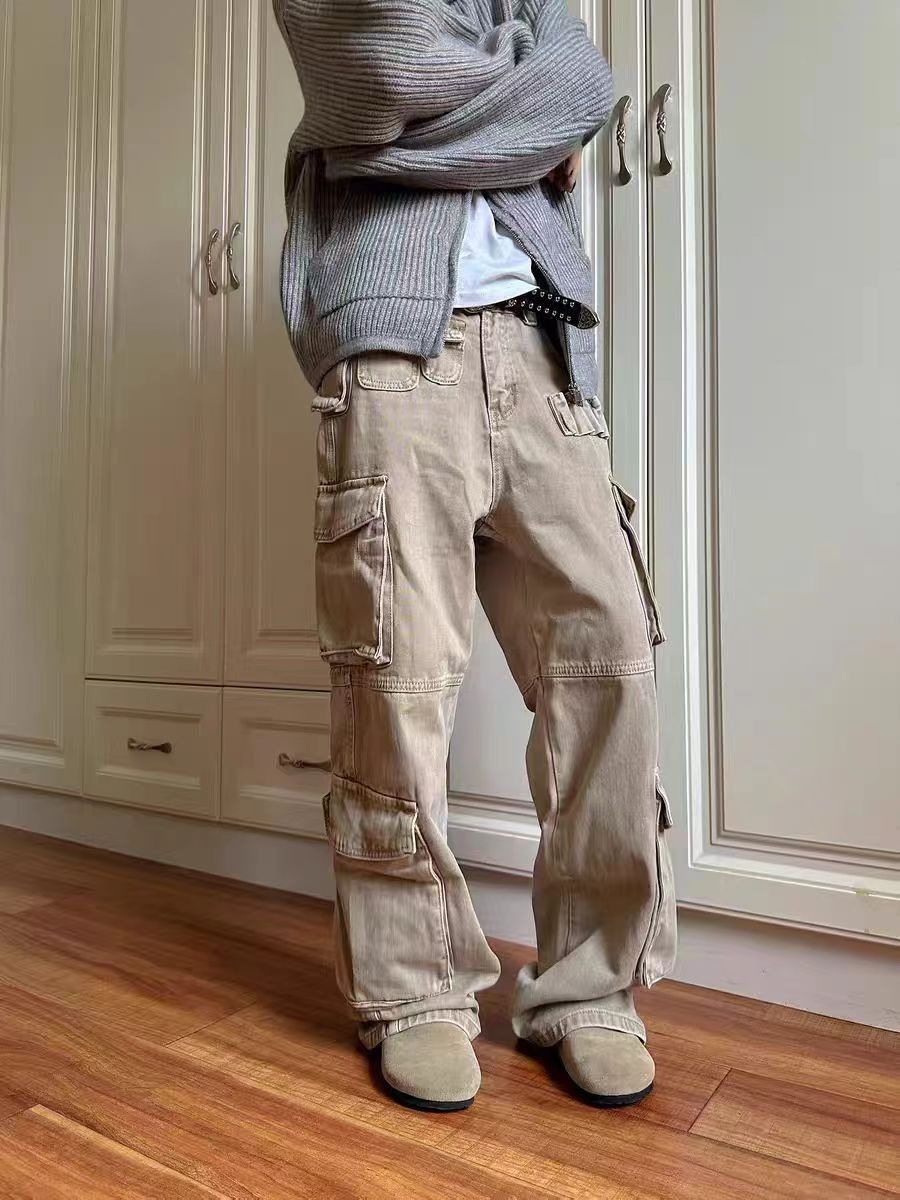 Japanese Brand × Vintage Vintage street multi-pocketed distressed work jeans Size US 28 / EU 44 - 4 Thumbnail