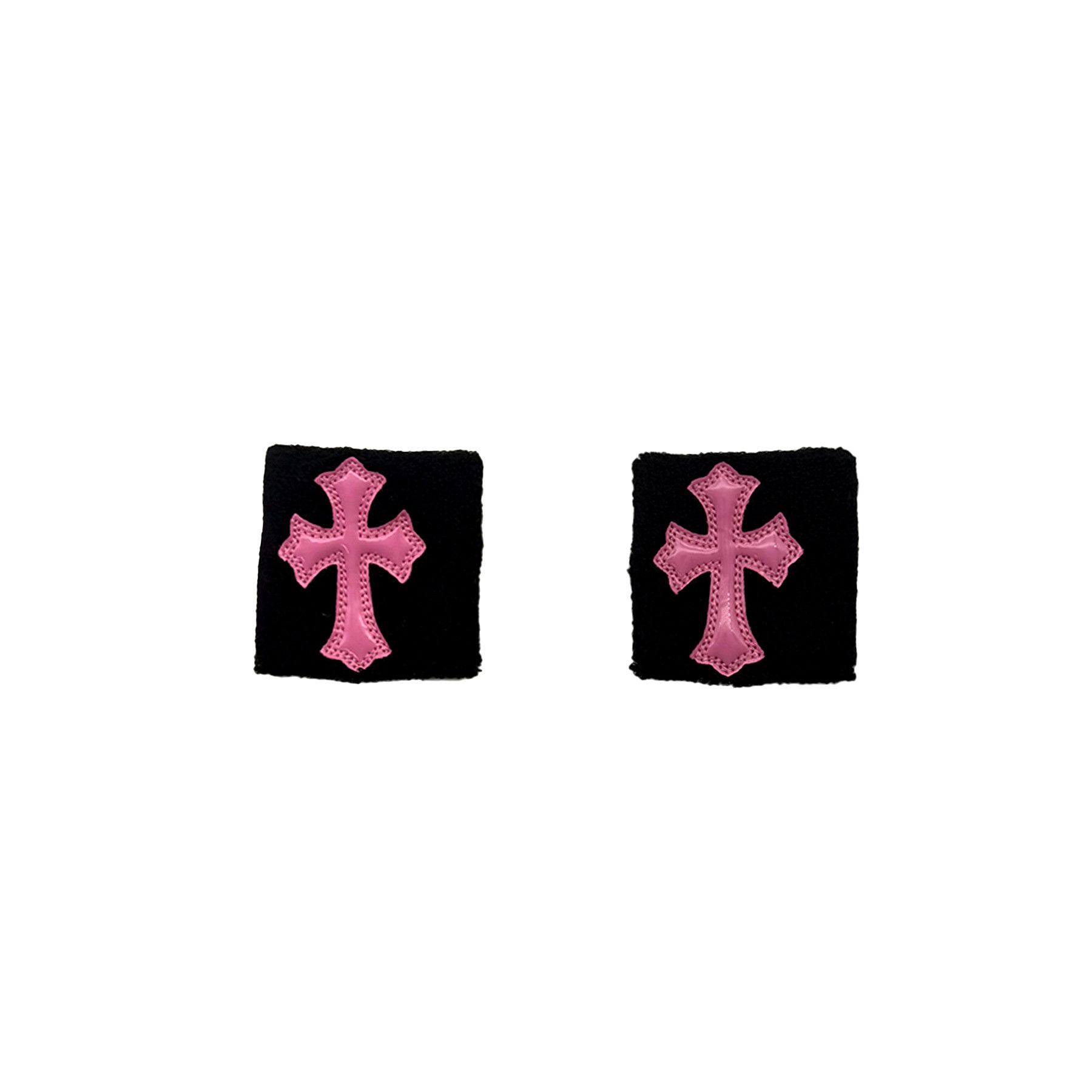 Chrome Hearts Chrome Hearts Pink Patent Leather Cross Patch Sweatbands Size ONE SIZE - 1 Thumbnail