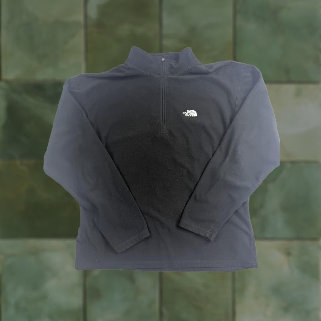 The North Face The North Face Pullover Mens M Black TKA 100 Fleece Quarter Zip Hiking Size US M / EU 48-50 / 2 - 1 Thumbnail
