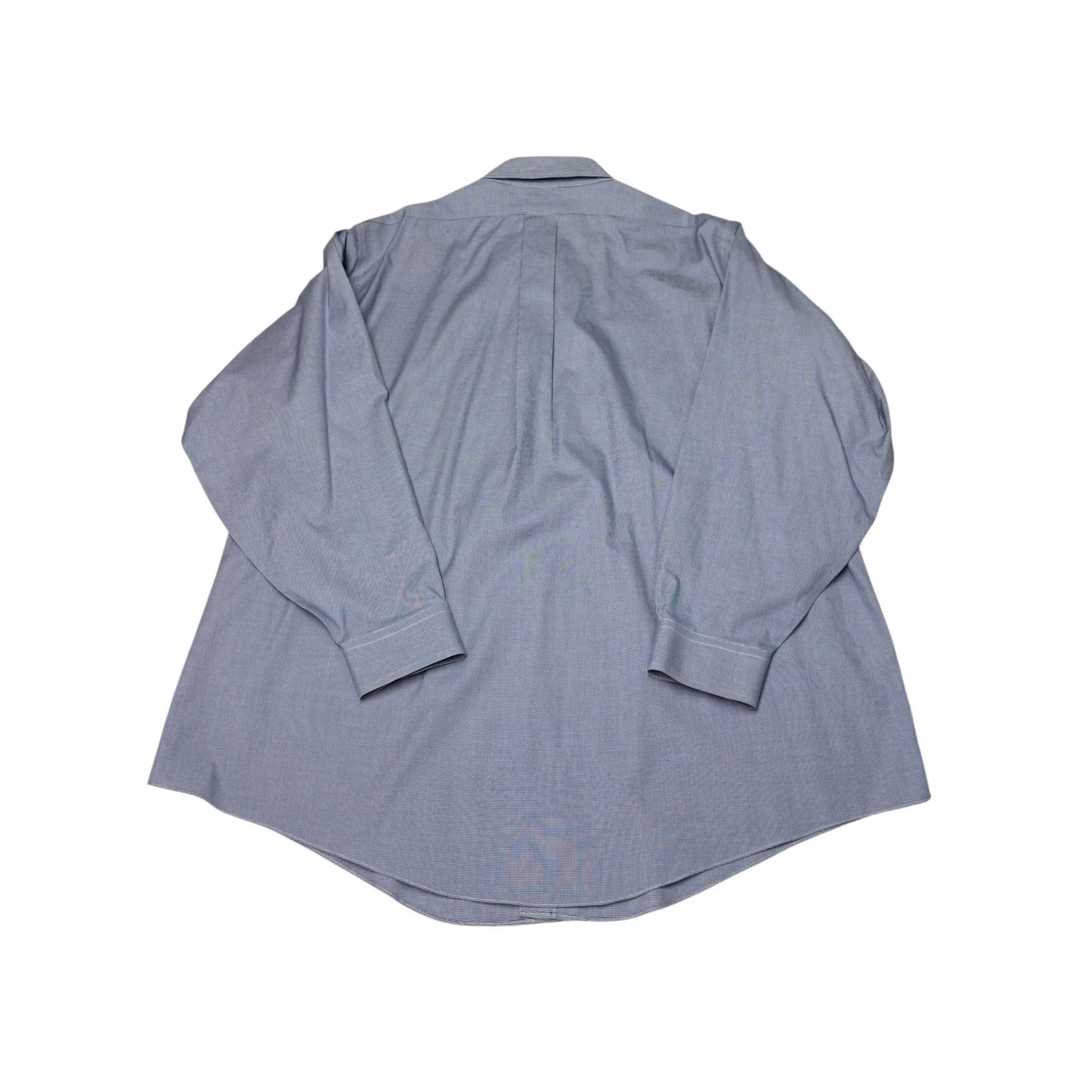 Brooks Brothers Brooks Brothers Mens 18-35 Blue Houndstooth Non-Iron Traditional Fit Dress Shirt Size 48R - 5 Thumbnail