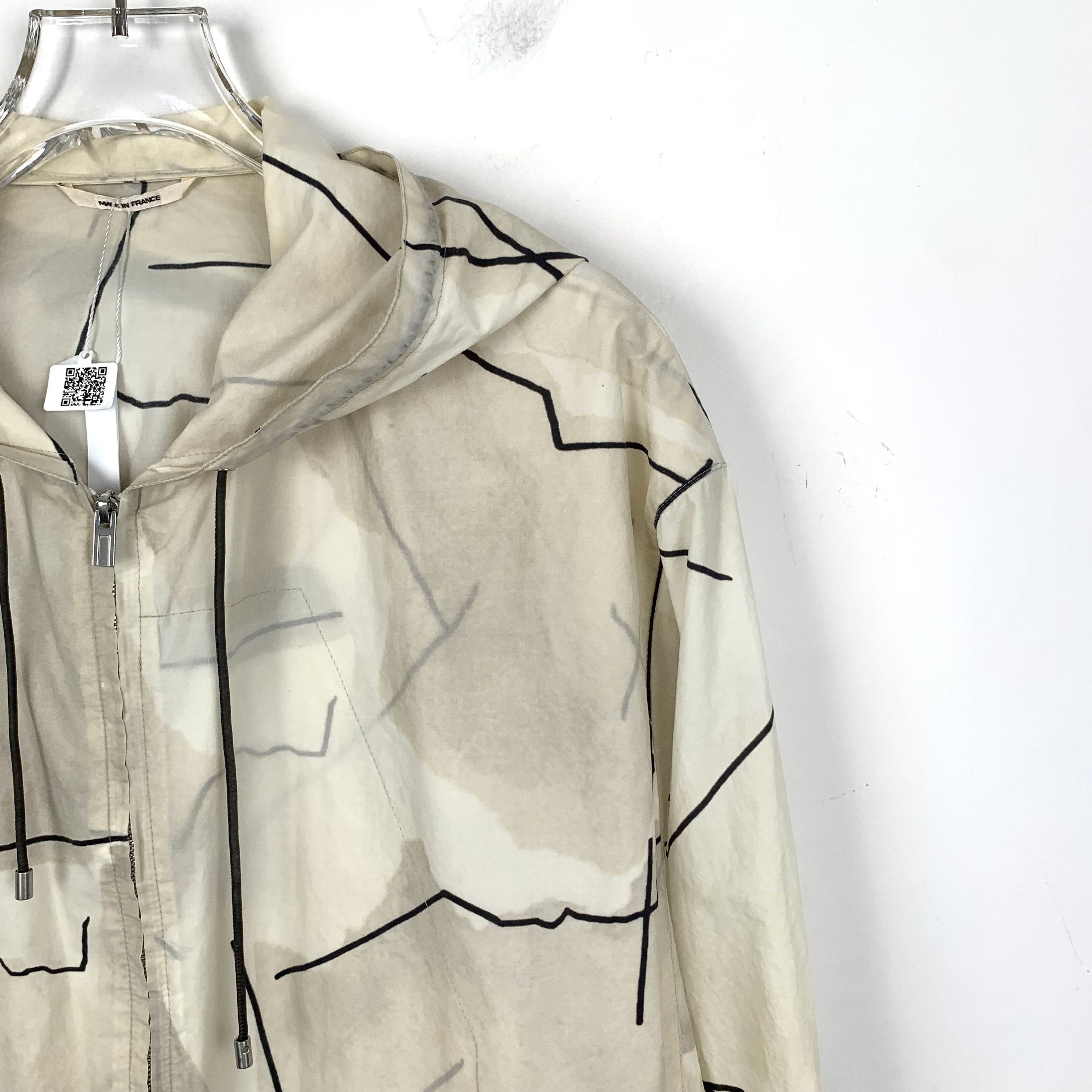 Hermes Hermes Beige Printed Cotton Hoodie Zip Jacket L (Size 50) Size L / US 10 / IT 46 - 10 Thumbnail