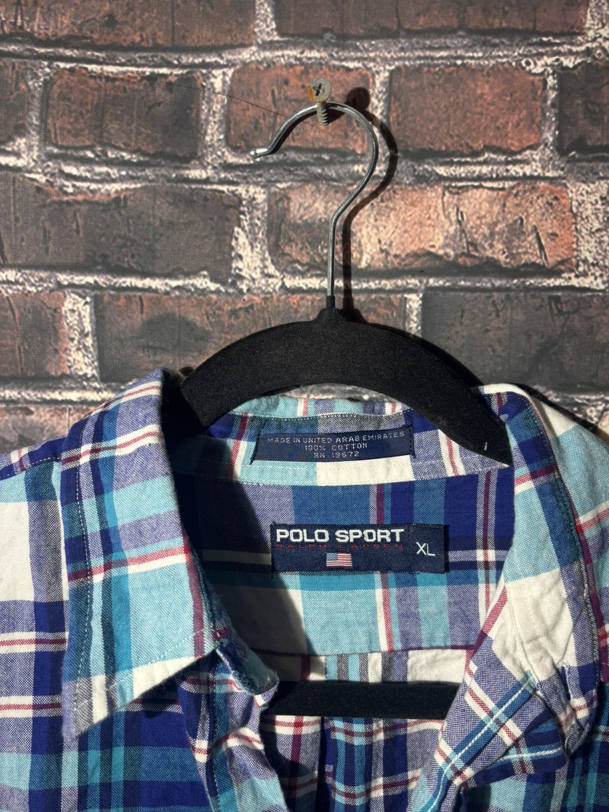 Polo Ralph Lauren Polo Sport Ralph Plaid Button Up Short Sleeve Shirt XL Size US XL / EU 56 / 4 - 2 Thumbnail