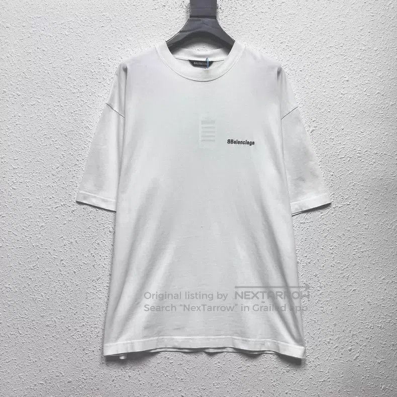 Balenciaga Balenciaga Double B Embroidered White Short Sleeve Size US M / EU 48-50 / 2 - 1 Thumbnail