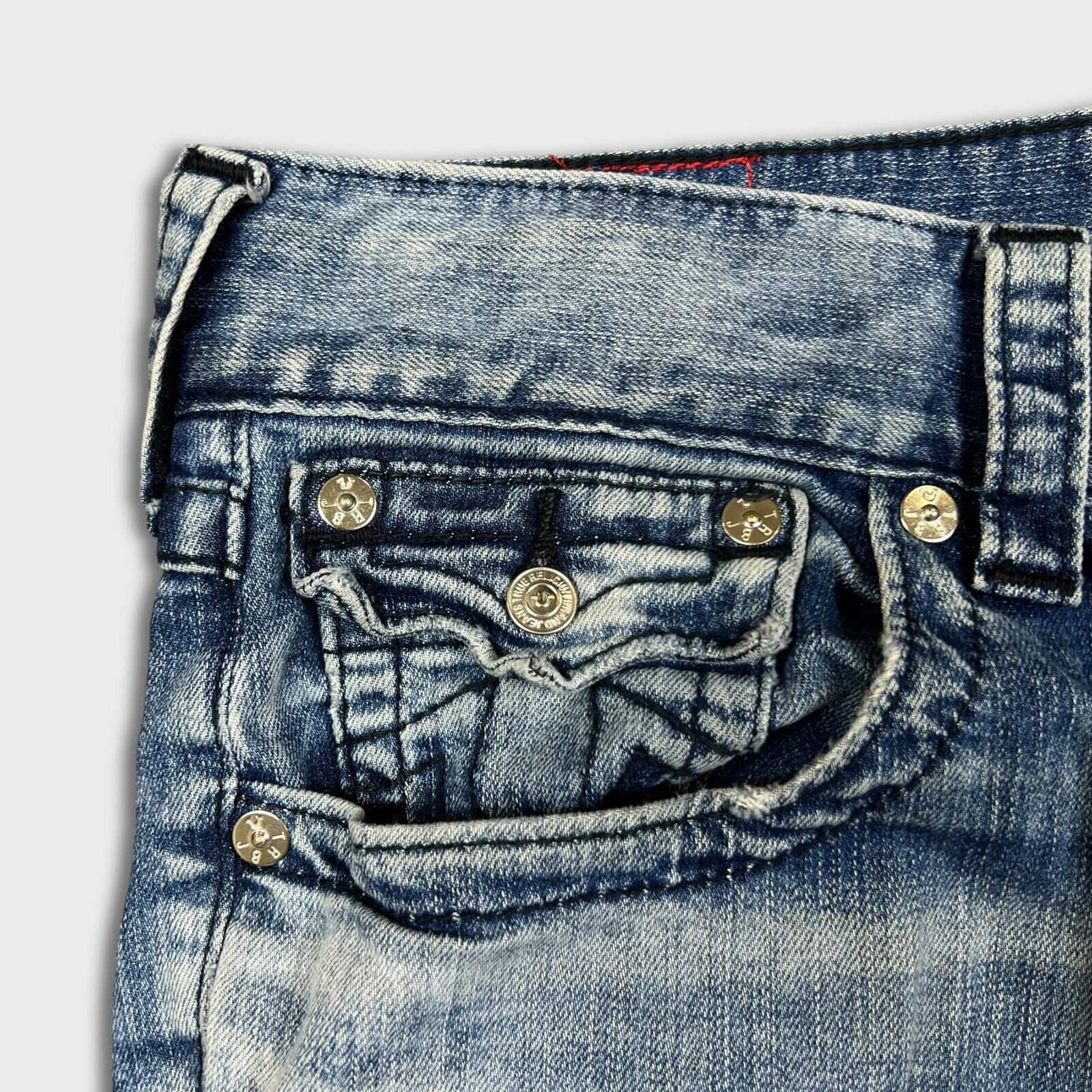 True Religion True Religion Jeans 36x33 Ricky World Tour Relaxed Denim Size US 36 / EU 52 - 3 Thumbnail