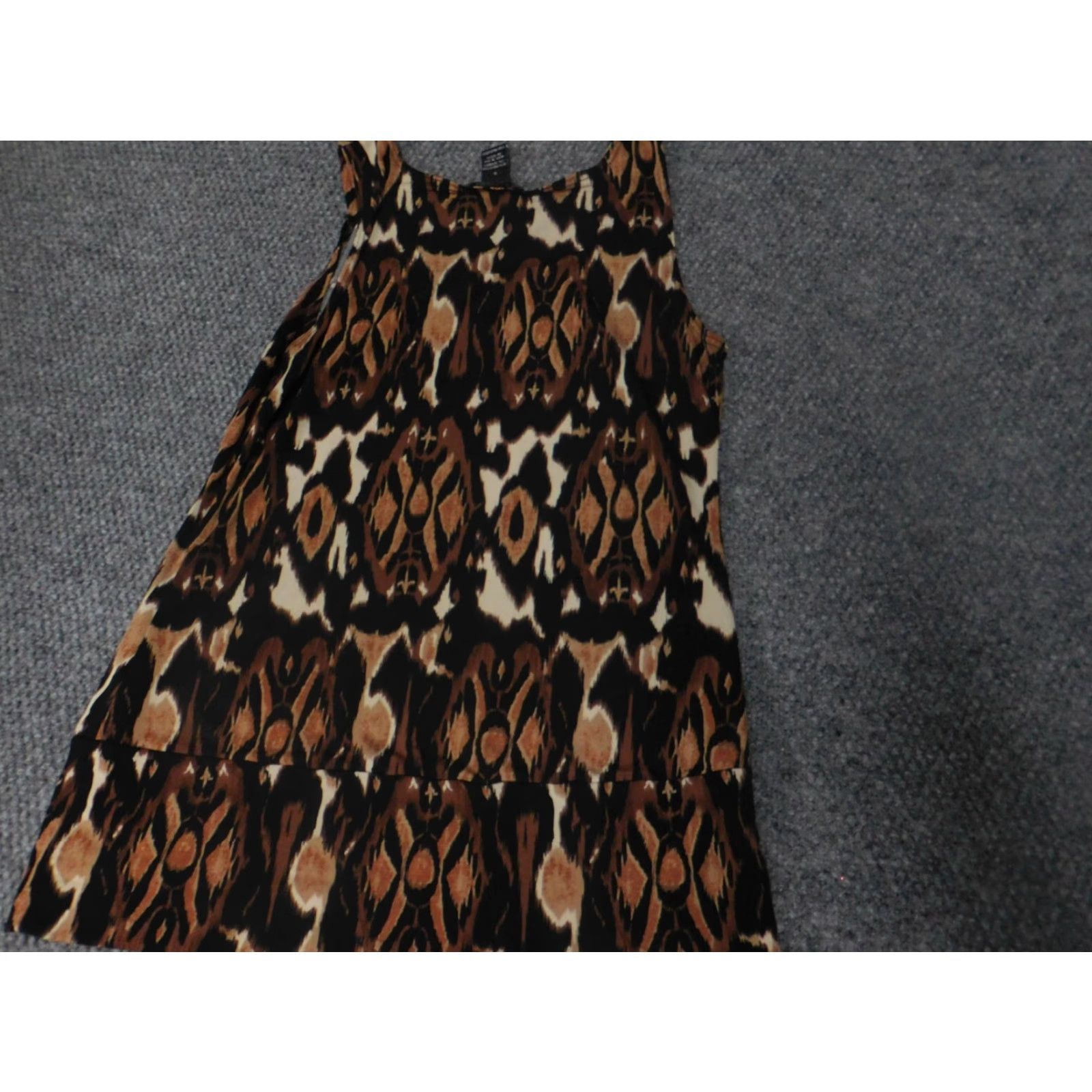Vintage Serenade Carole Little Womens Tank Small Brown Pullover Geometric Ruffle Collared Sleeveless Polyester Casual Vintage: No Size S / US 4 / IT 40 - 7 Thumbnail
